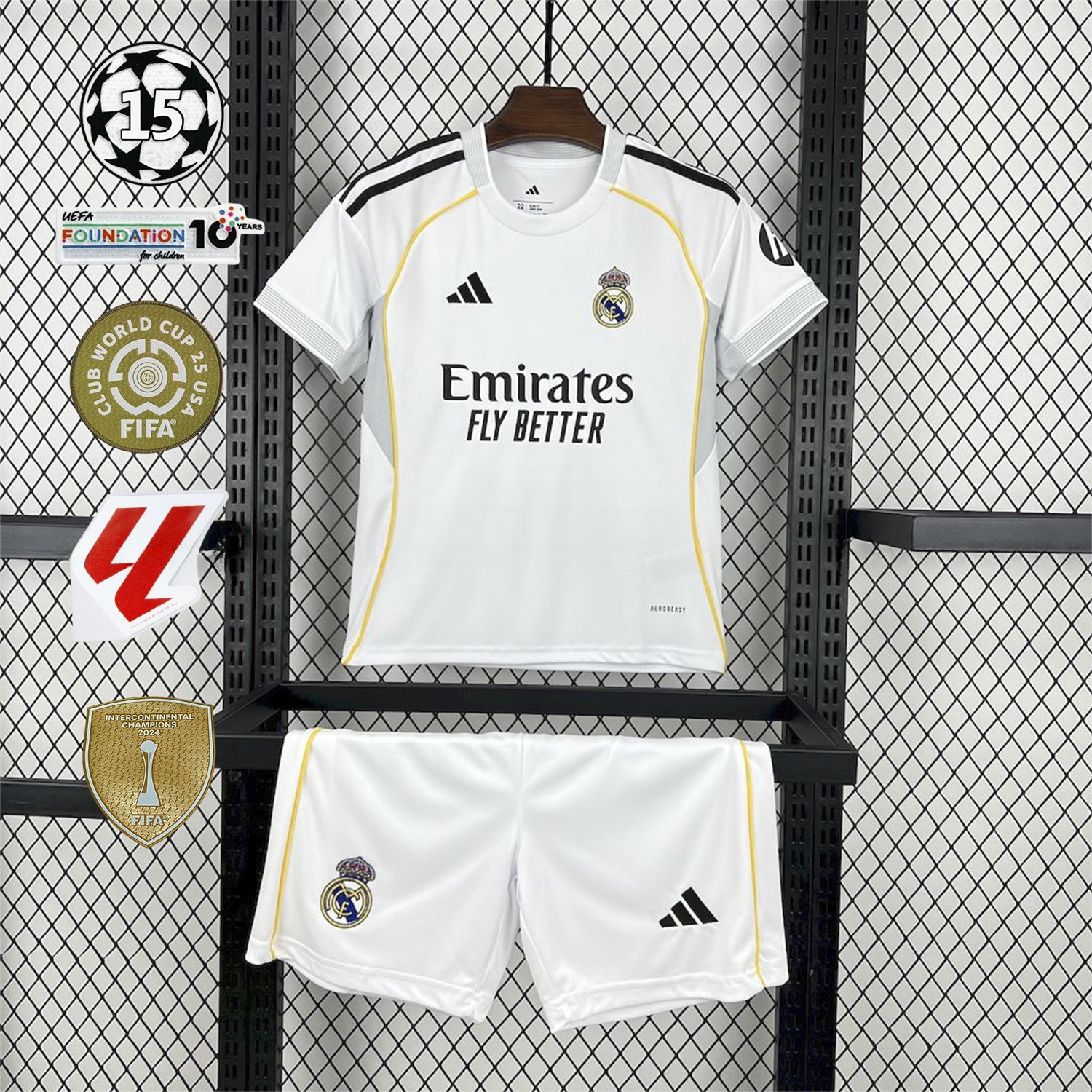 Real Madrid 25-26 Home White Kids Kit - Fans Version - JerseysGala