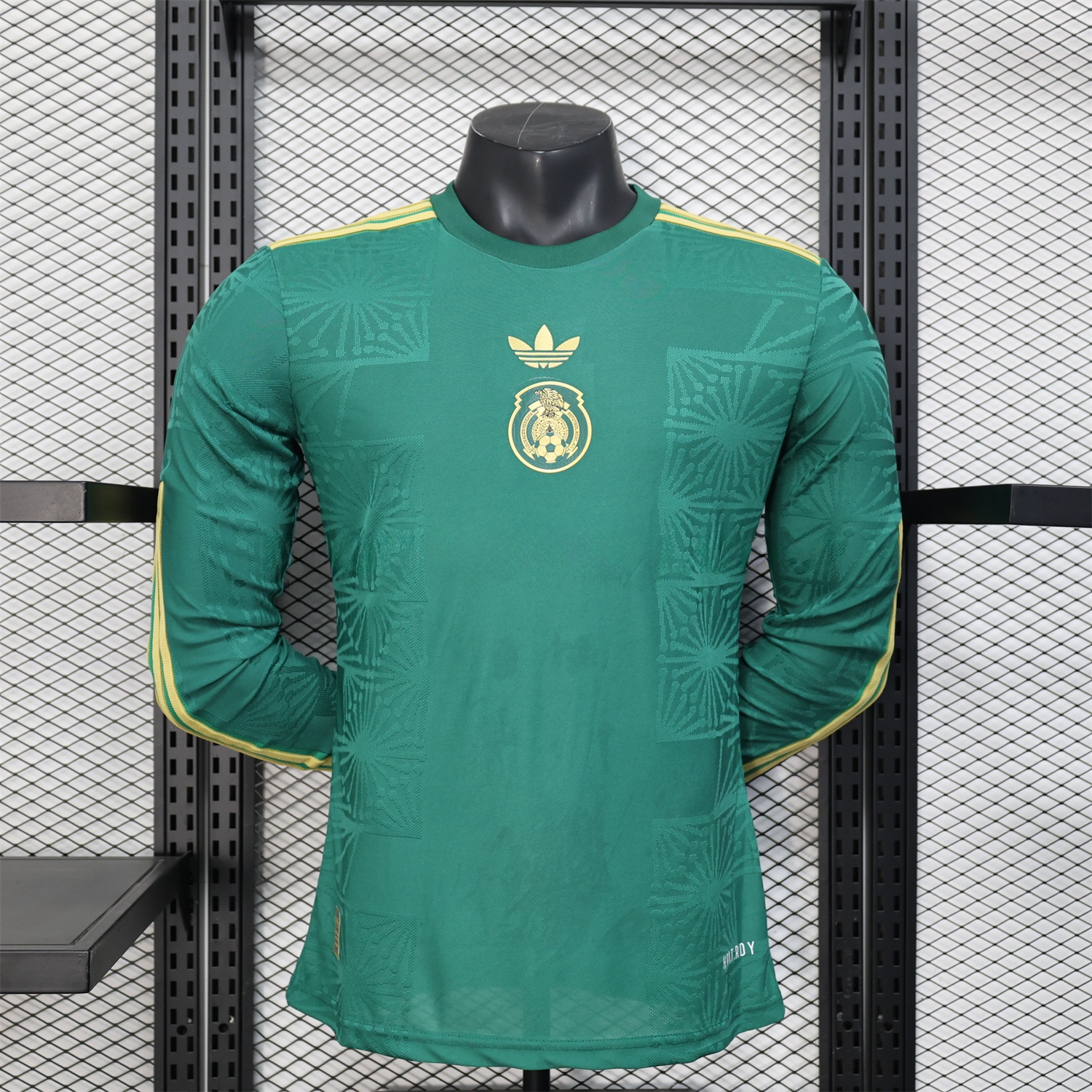 Mexico 2025 Gold Cup Green Long Sleeves Jersey - Player Version - JerseysGala