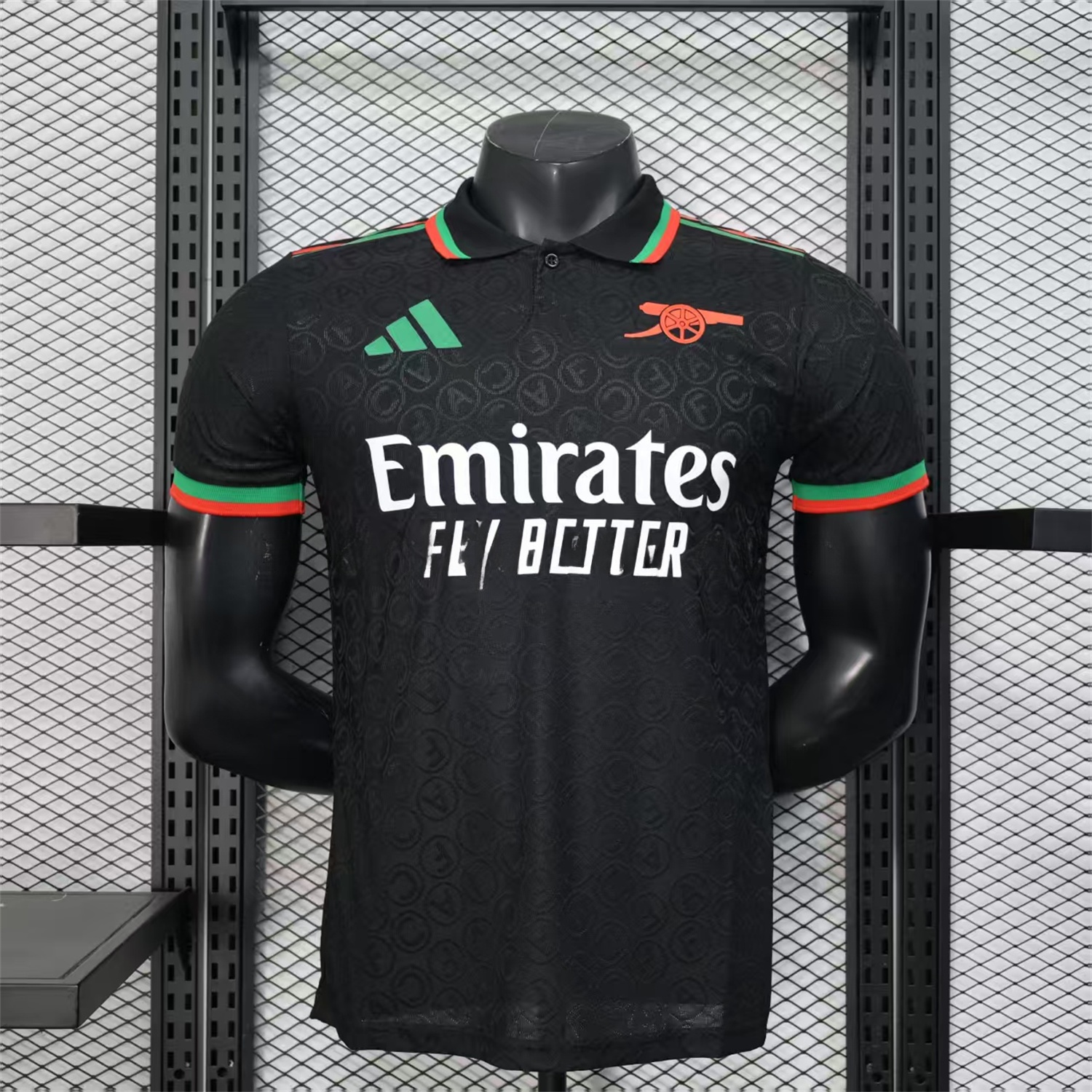 Arsenal 25-26 Black POLO Letter Pattern Special Jersey - Player Version - JerseysGala
