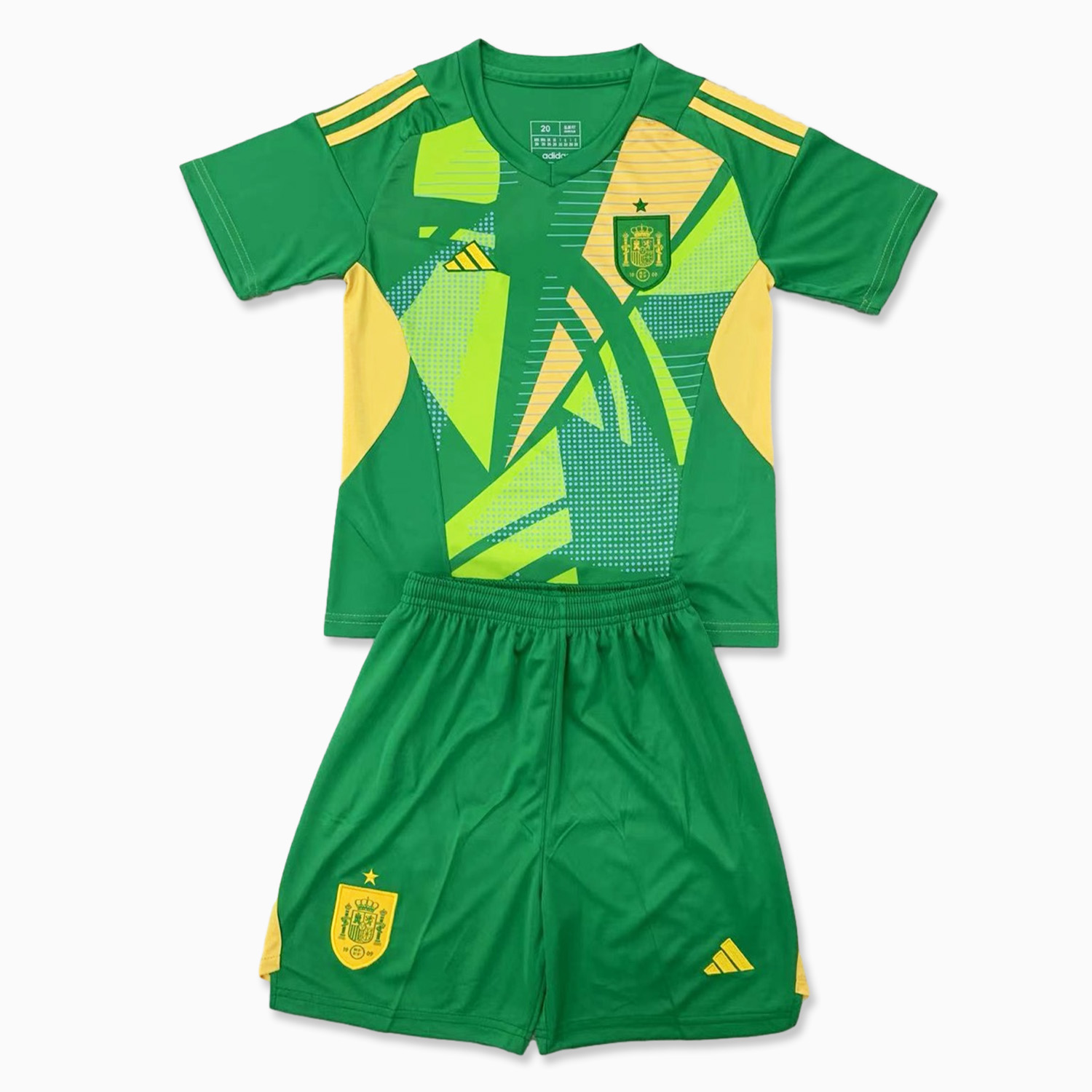 Spain 2024 Fruit Green Goalkeeper Kids Kit - JerseysGala