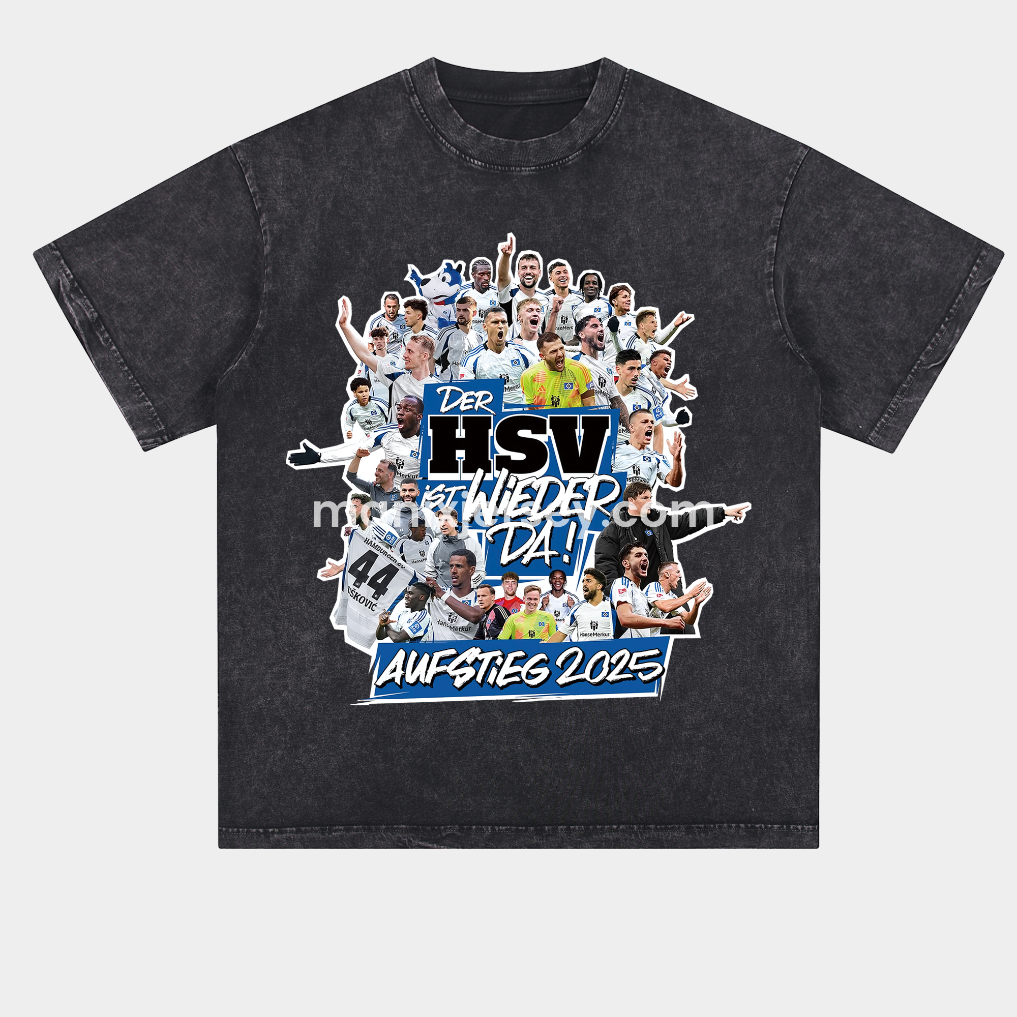 Hamburger SV DER HSV IST WIEDER DA AUFSTIEG 2025 Oversized Washed T-Shirt - JerseysGala