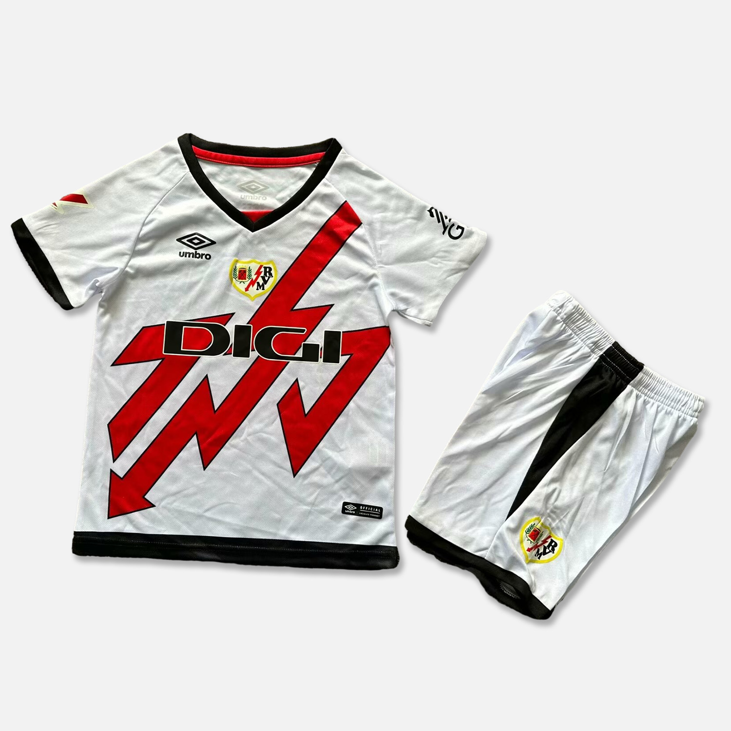 Rayo Vallecano 24-25 Home Kids Kit - JerseysGala