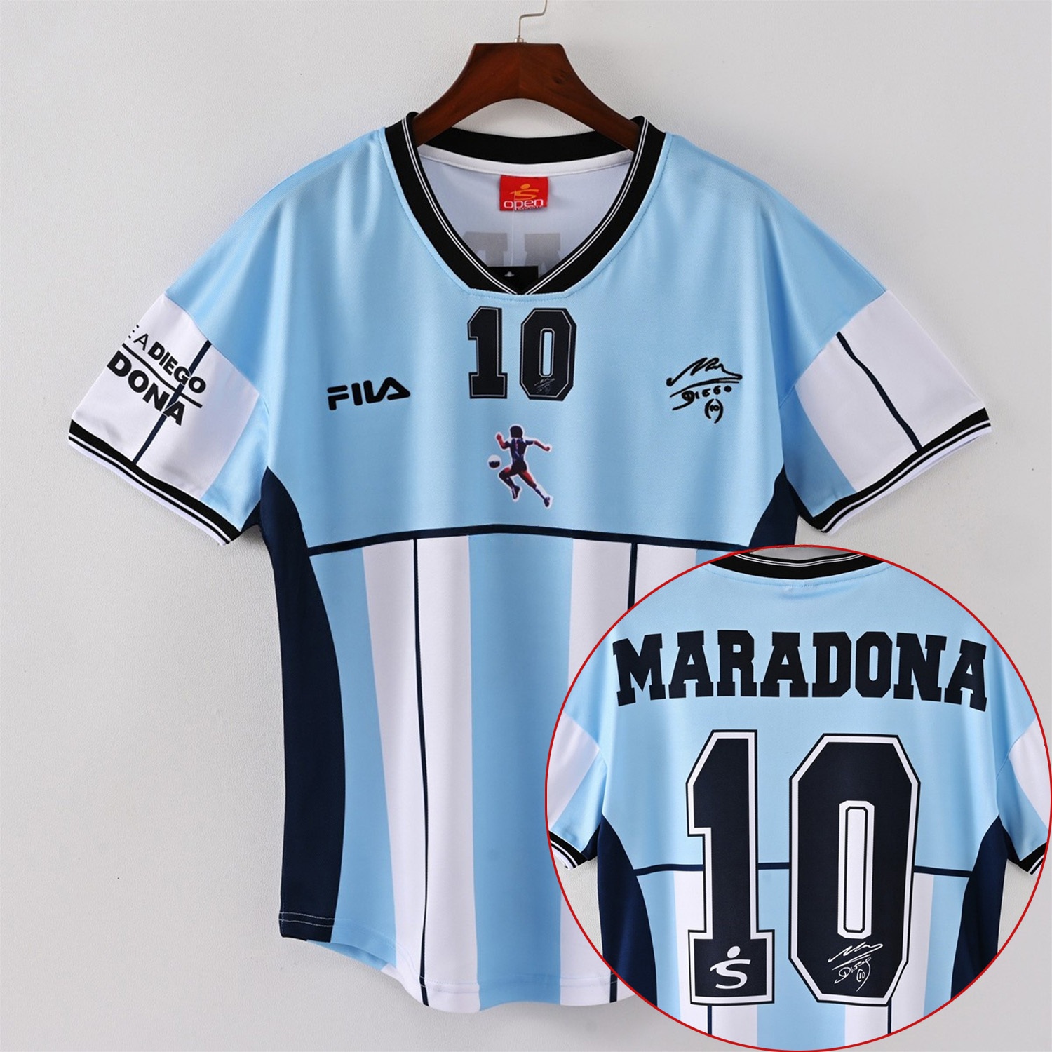 Retro Argentina 2001 Maradona Retirement Commemorative Edition Jersey with Maradona #10 - JerseysGala
