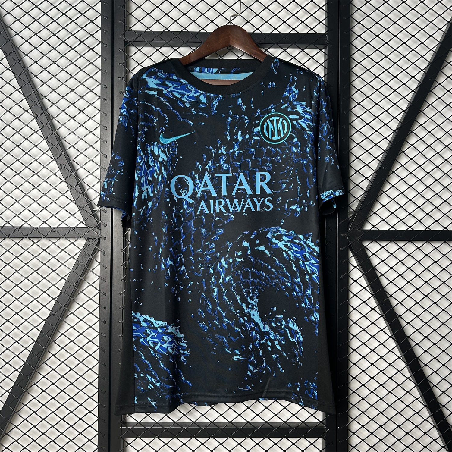 Inter Milan 25-26 Blue Snake Pattern Pre-Match Training Jersey - Fans Version - JerseysGala
