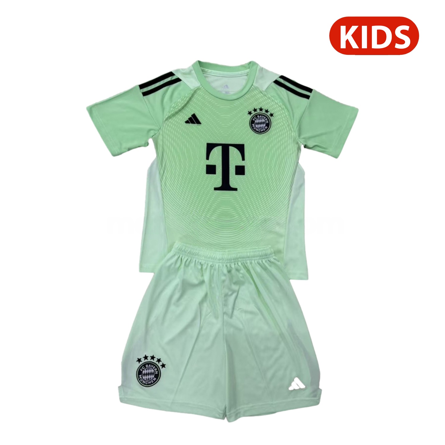 Bayern Munich 25-26 Green Goalkeeper Kids Kit - JerseysGala