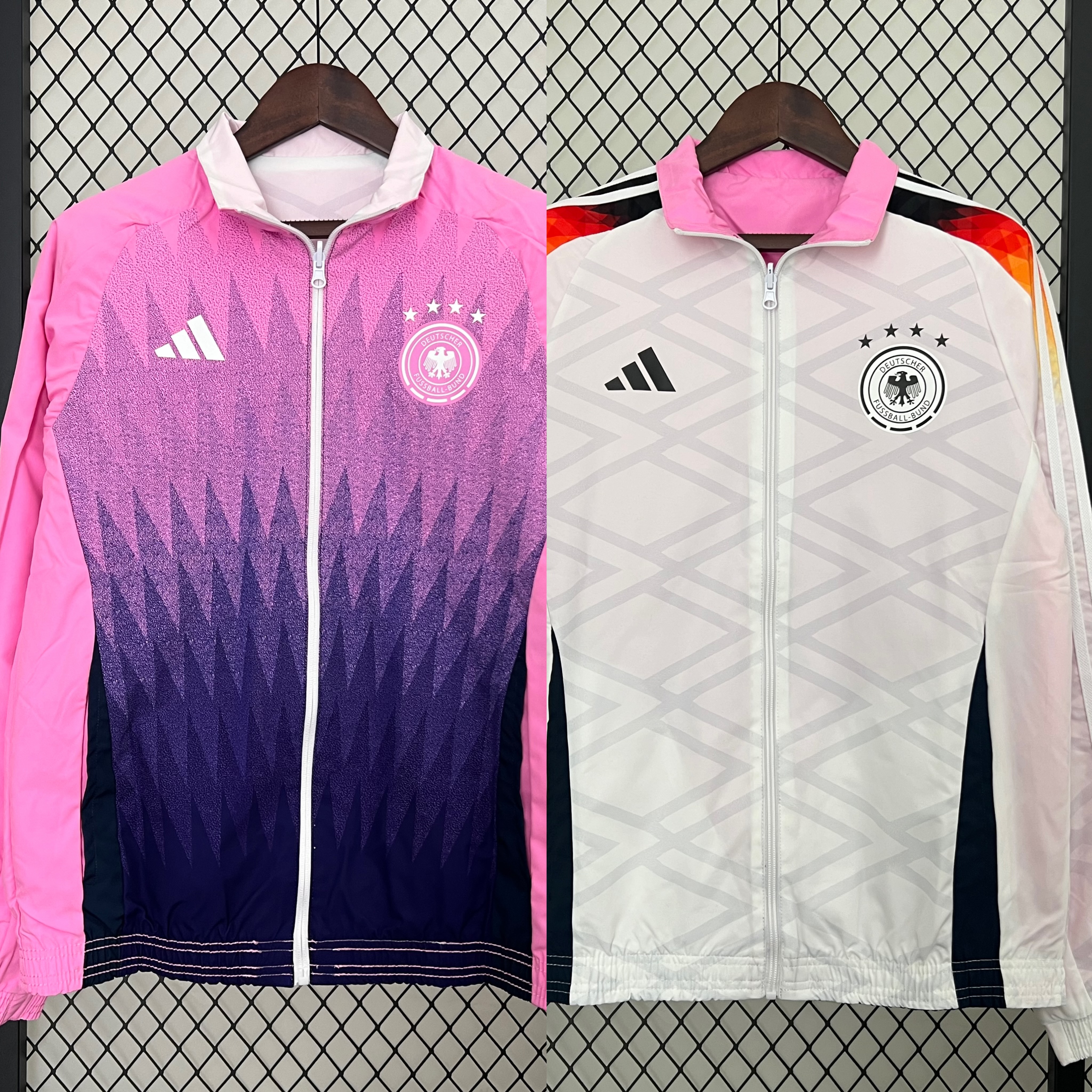 Germany 2024 Double Sided Reversible Windbreaker - Purple & White - JerseysGala