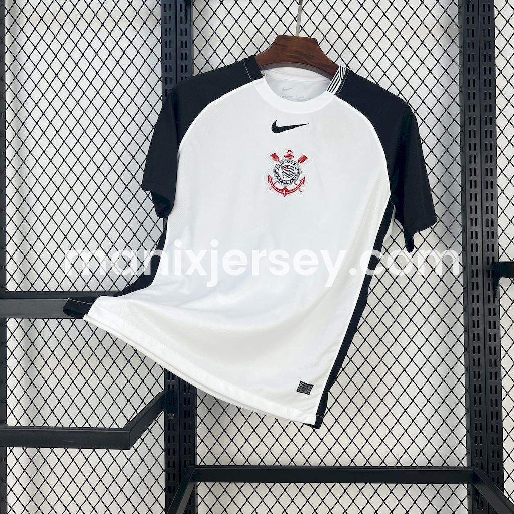Corinthians 2025-26 Home Unsponsored Jersey - Fans Version - JerseysGala