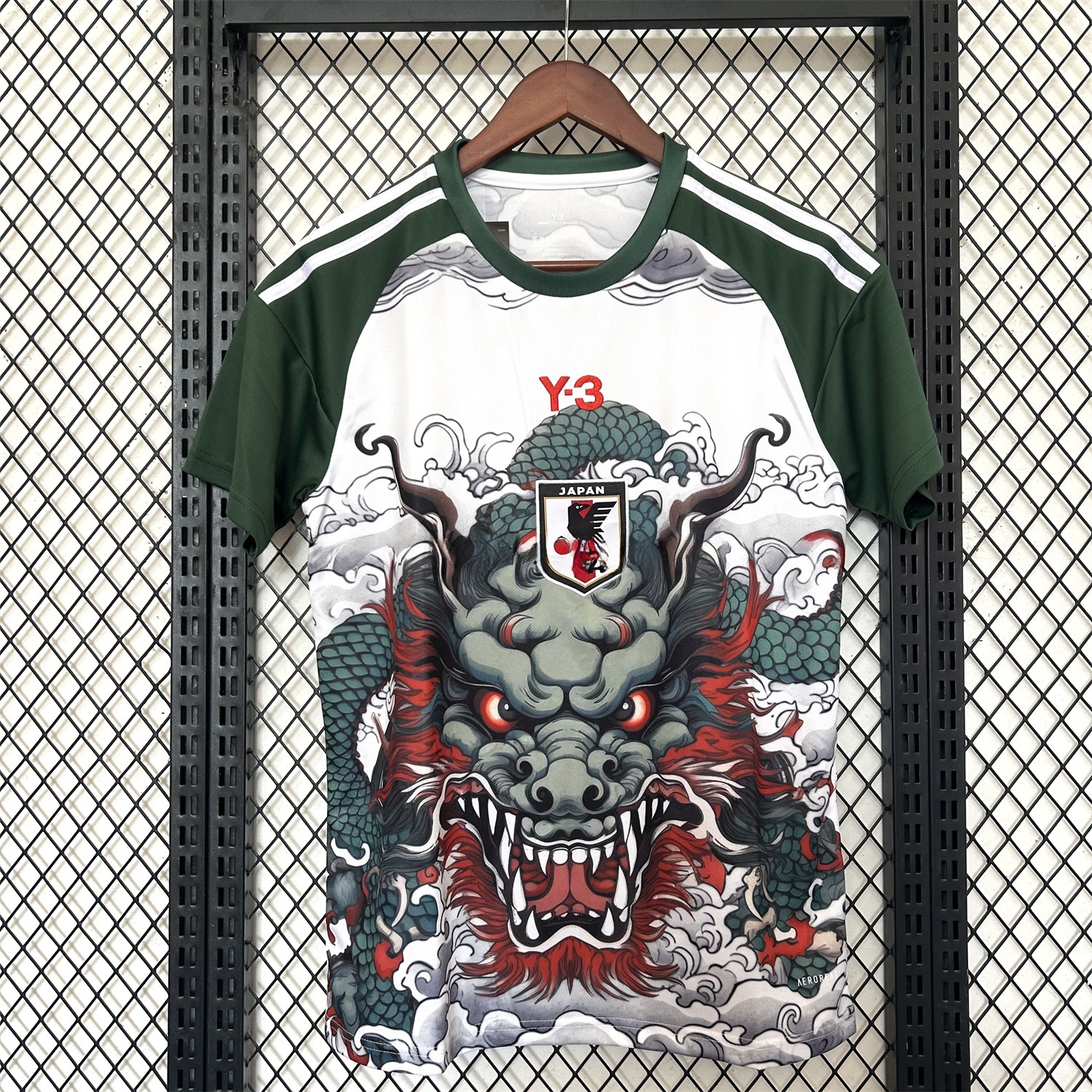 Japan 25-26 Y3 Green Dragon Roar White Jersey - Fans Version - JerseysGala