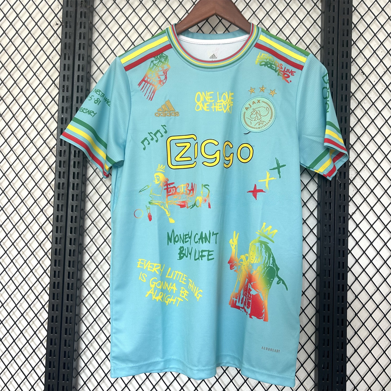 Ajax x B-O-B Marly 25-26 Light Blue Special Edition Jersey - Fans Version - JerseysGala