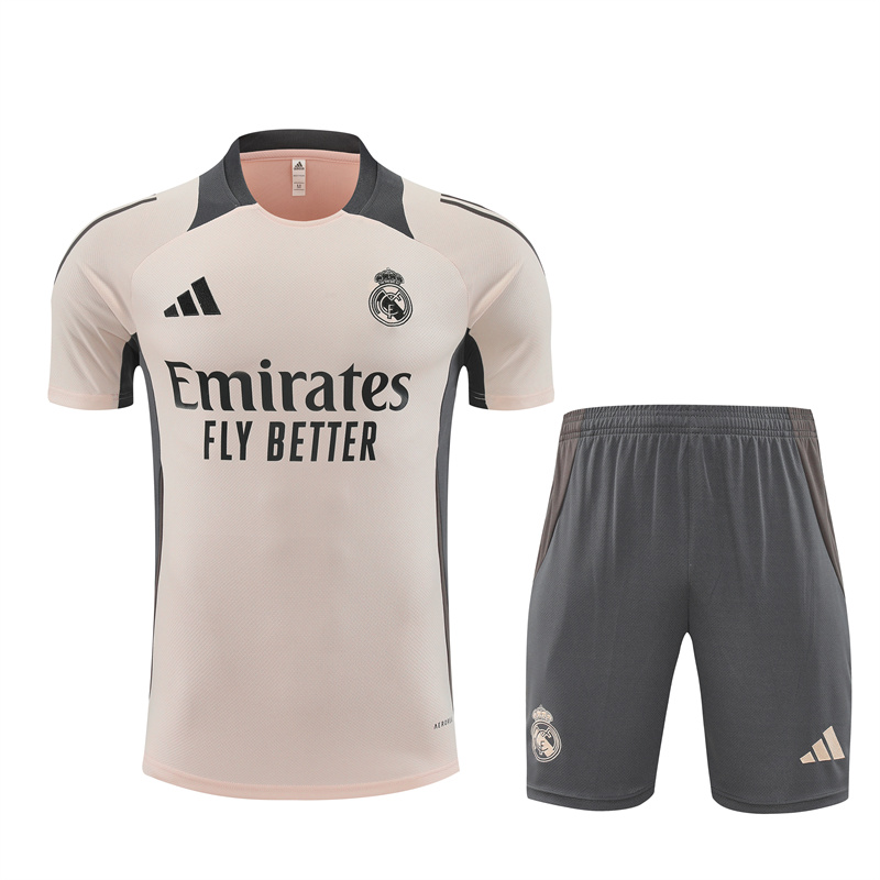 Real Madrid 24-25 Short-Sleeve Training Set - Apricot - JerseysGala