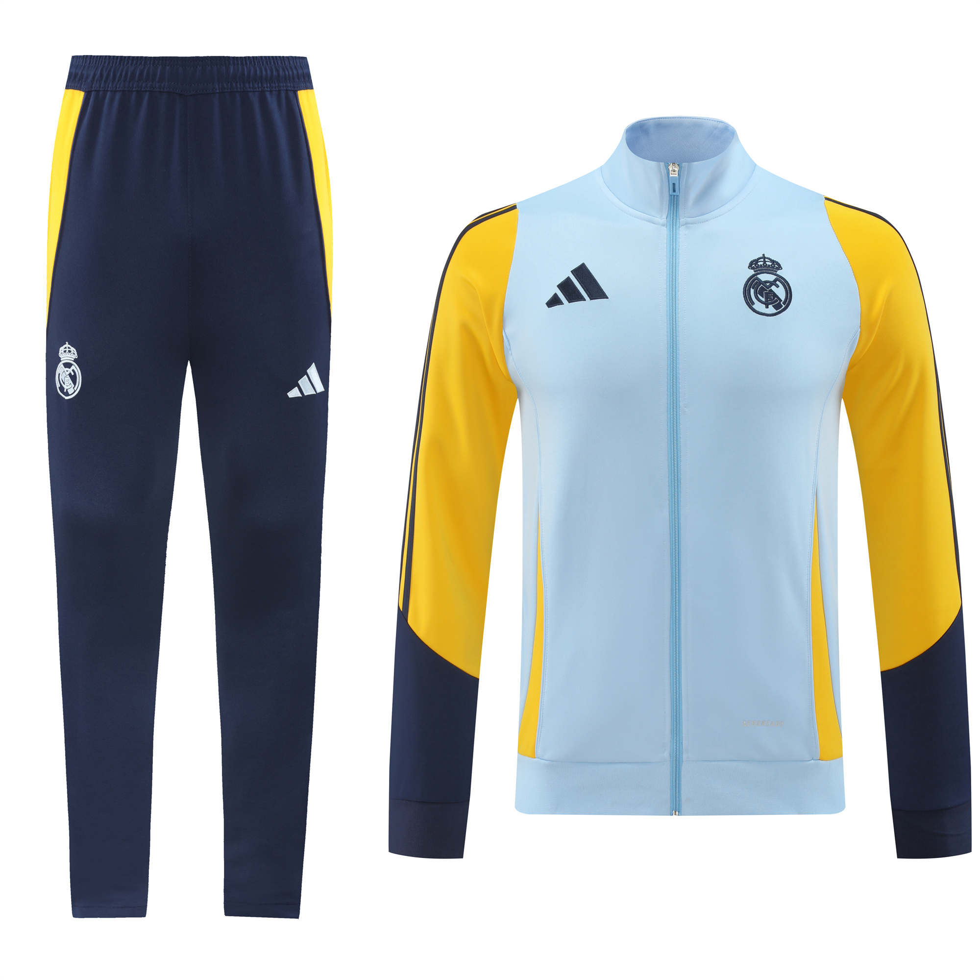 Real Madrid 24-25 Jacket Training Tracksuit - Light Blue - JerseysGala