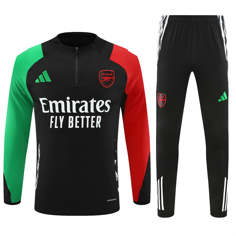 Arsenal 24-25 Long Sleeve Training Set - Black - JerseysGala