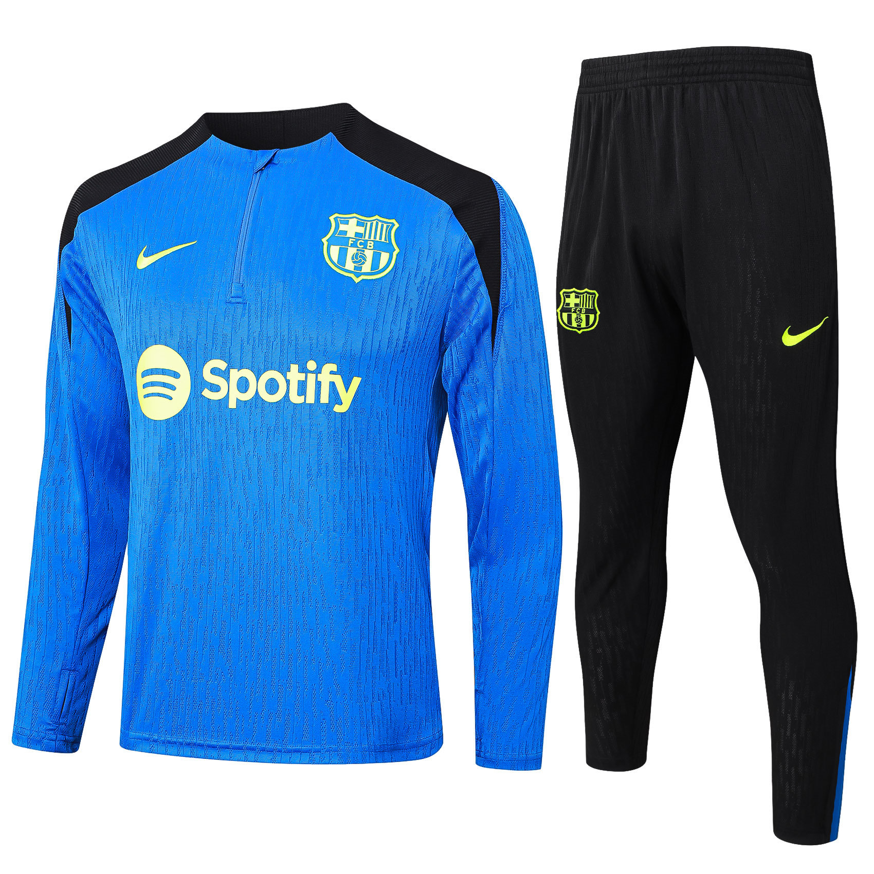 B.A.R.S.A 24-25 Long Sleeve Training Set - Player Version - Blue Top and Black Pants - JerseysGala