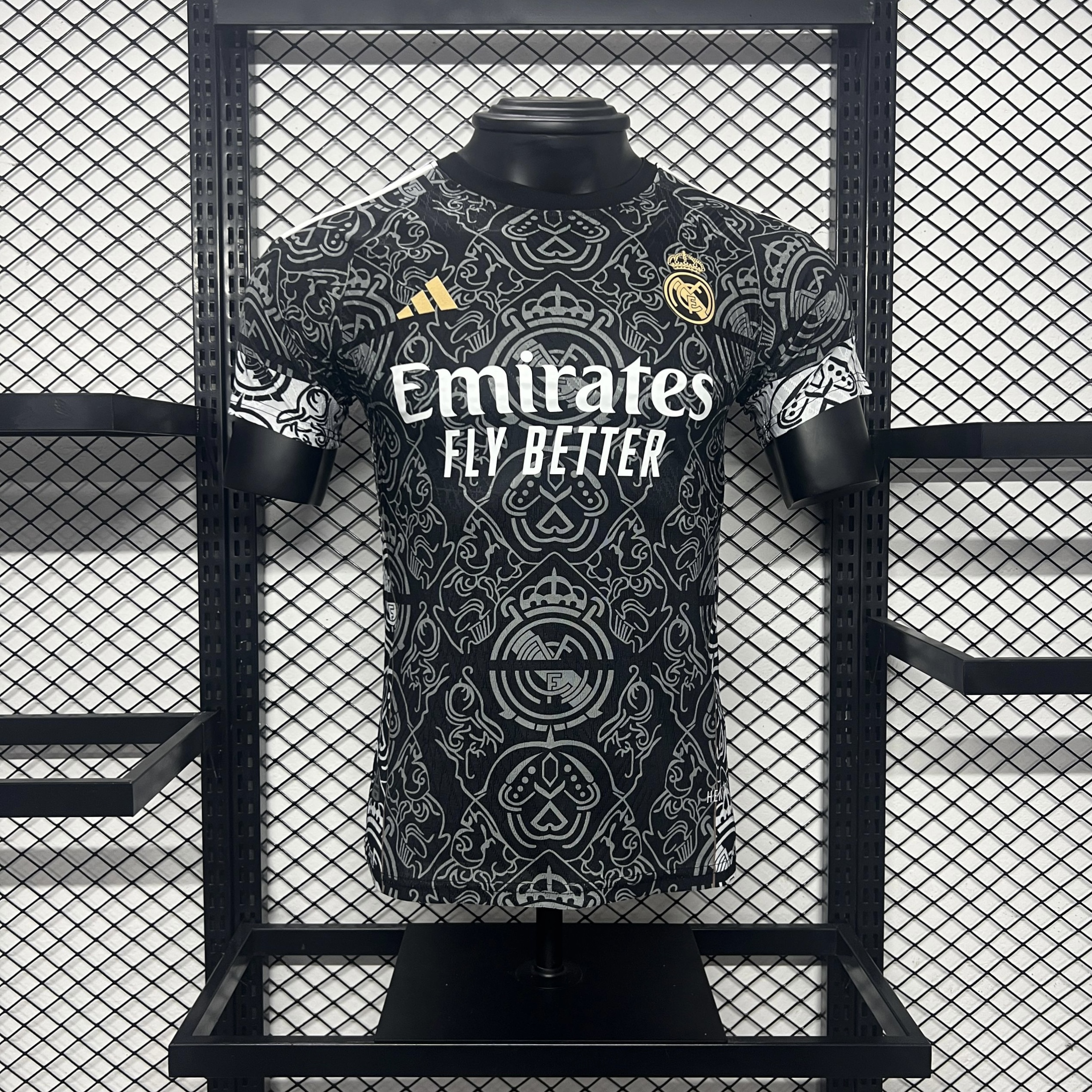 Real Madrid 24-25 Black Line Pattern Special Edtion Jersey - Player Version - JerseysGala