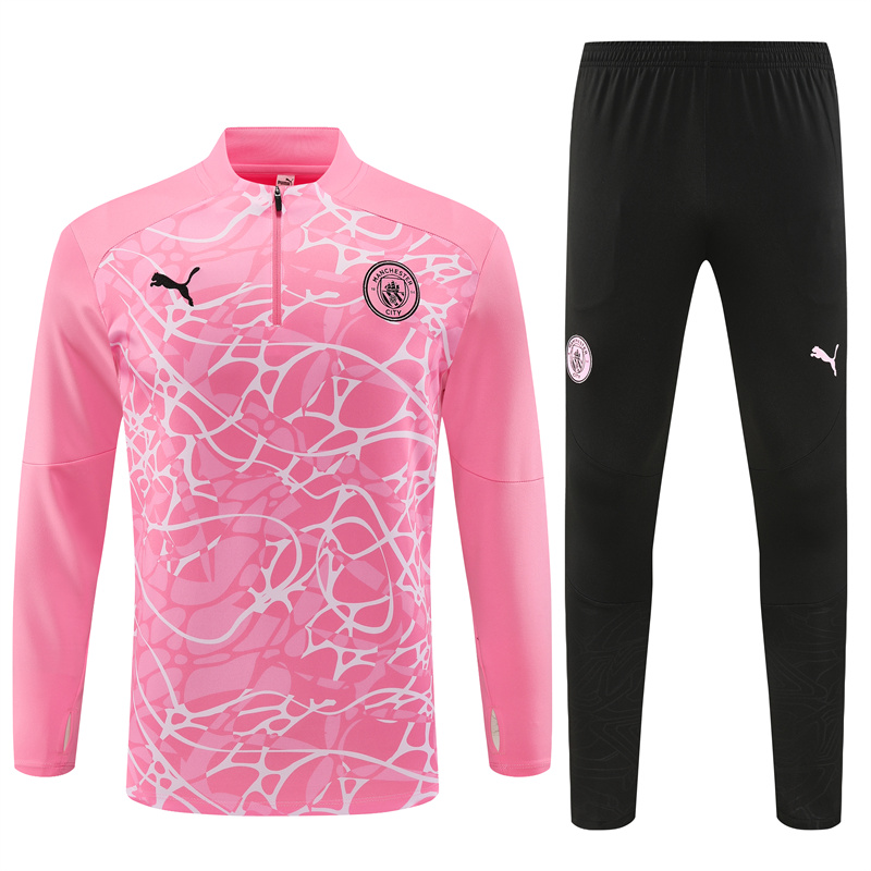 Manchester City 24-25 Long Sleeve Training Set - Pink - JerseysGala
