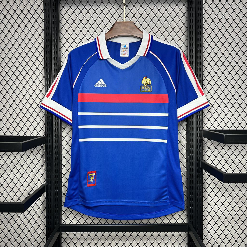 Retro France 1998 Home Stadium Jersey - JerseysGala