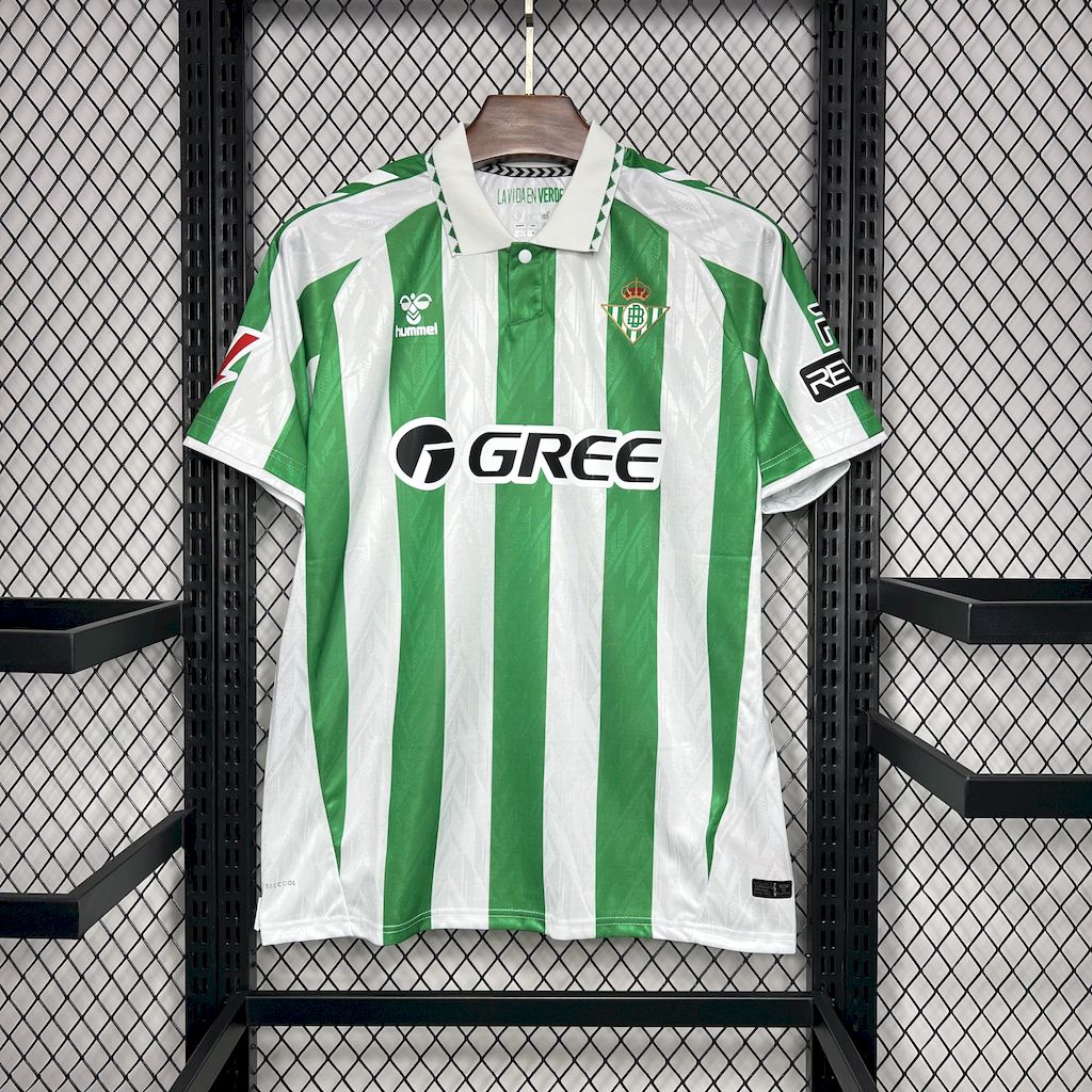Real Betis 24-25 Home Stadium Jersey with New Sponsor - Fans Version - JerseysGala