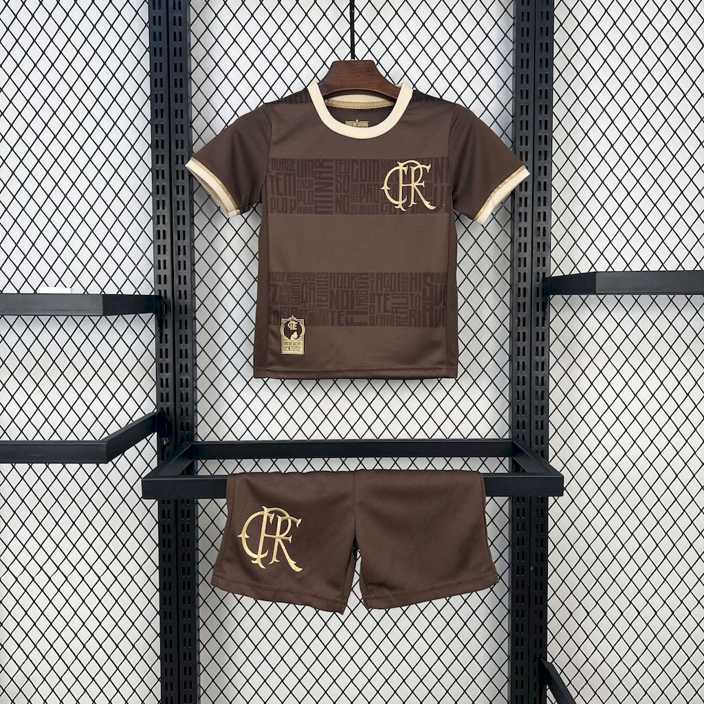Flamengo 2024 Black November Kids Kit - JerseysGala