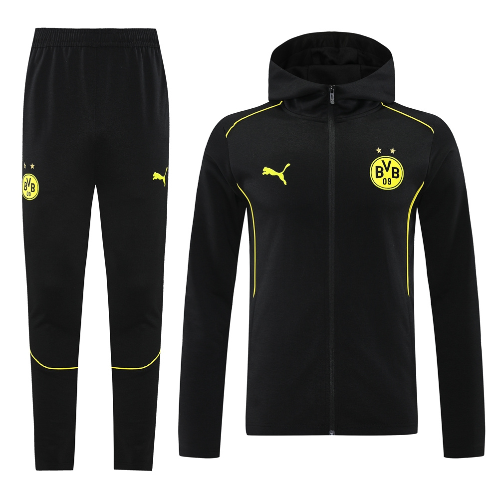 Dortmund 24-25 Training Hoodie Set - Black Hoodie and Pants - JerseysGala