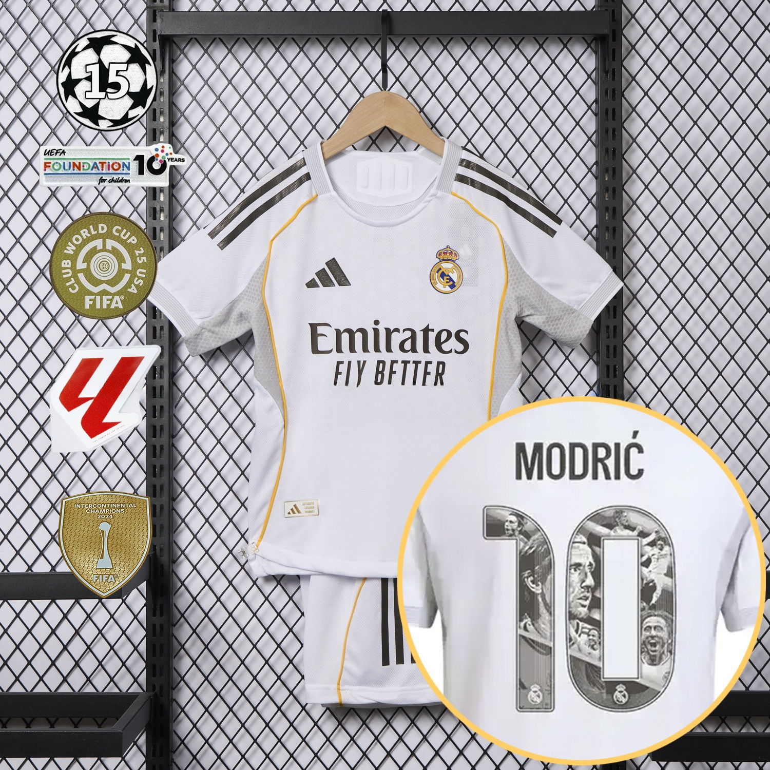 Real Madrid 25-26 Home Modrić Limited Edition Kids Kit - Player Version - JerseysGala