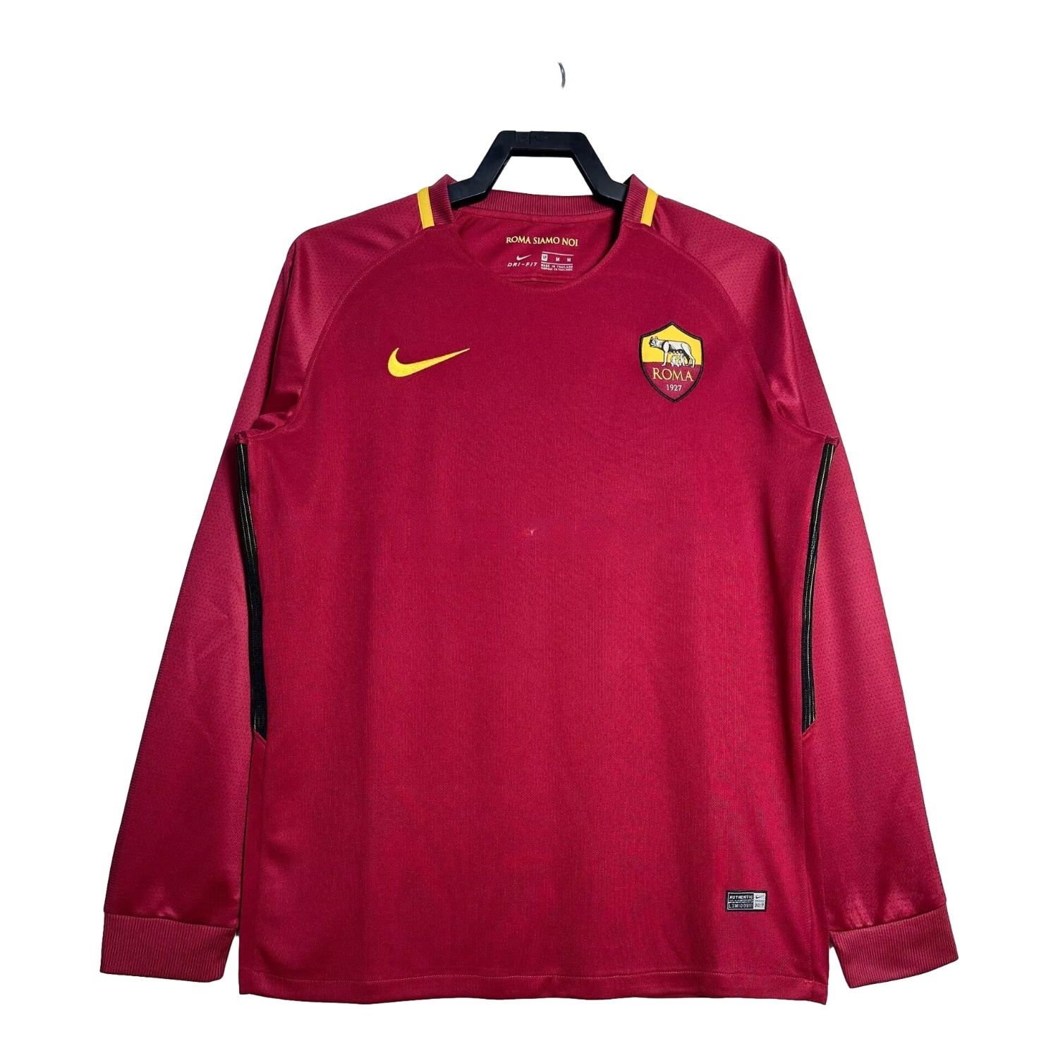 Retro Roma 2017-18 Home Long Sleeves Jersey - JerseysGala