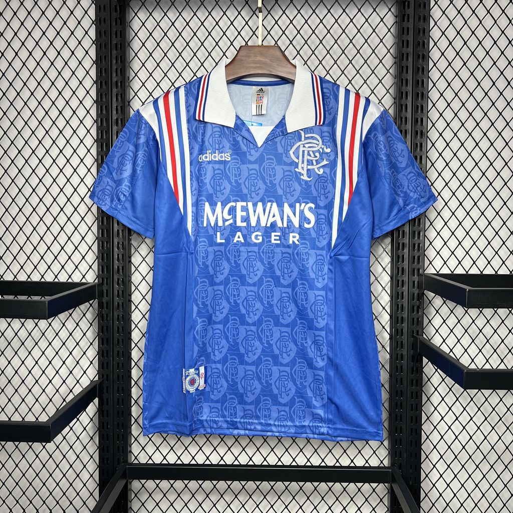 Retro Glasgow Rangers 1996-97 Home Stadium Jersey - JerseysGala