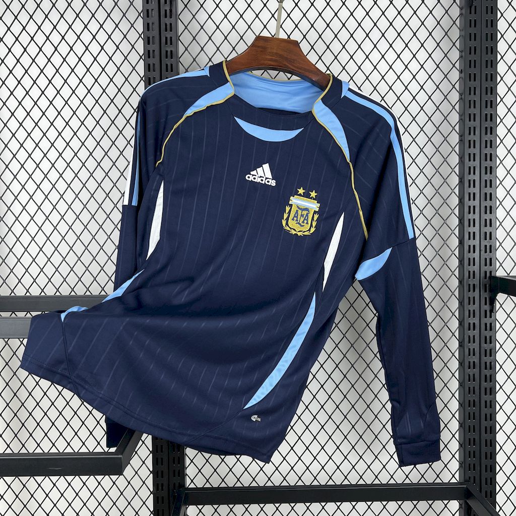 Retro Argentina 2006 Away Long Sleeves Jersey - JerseysGala