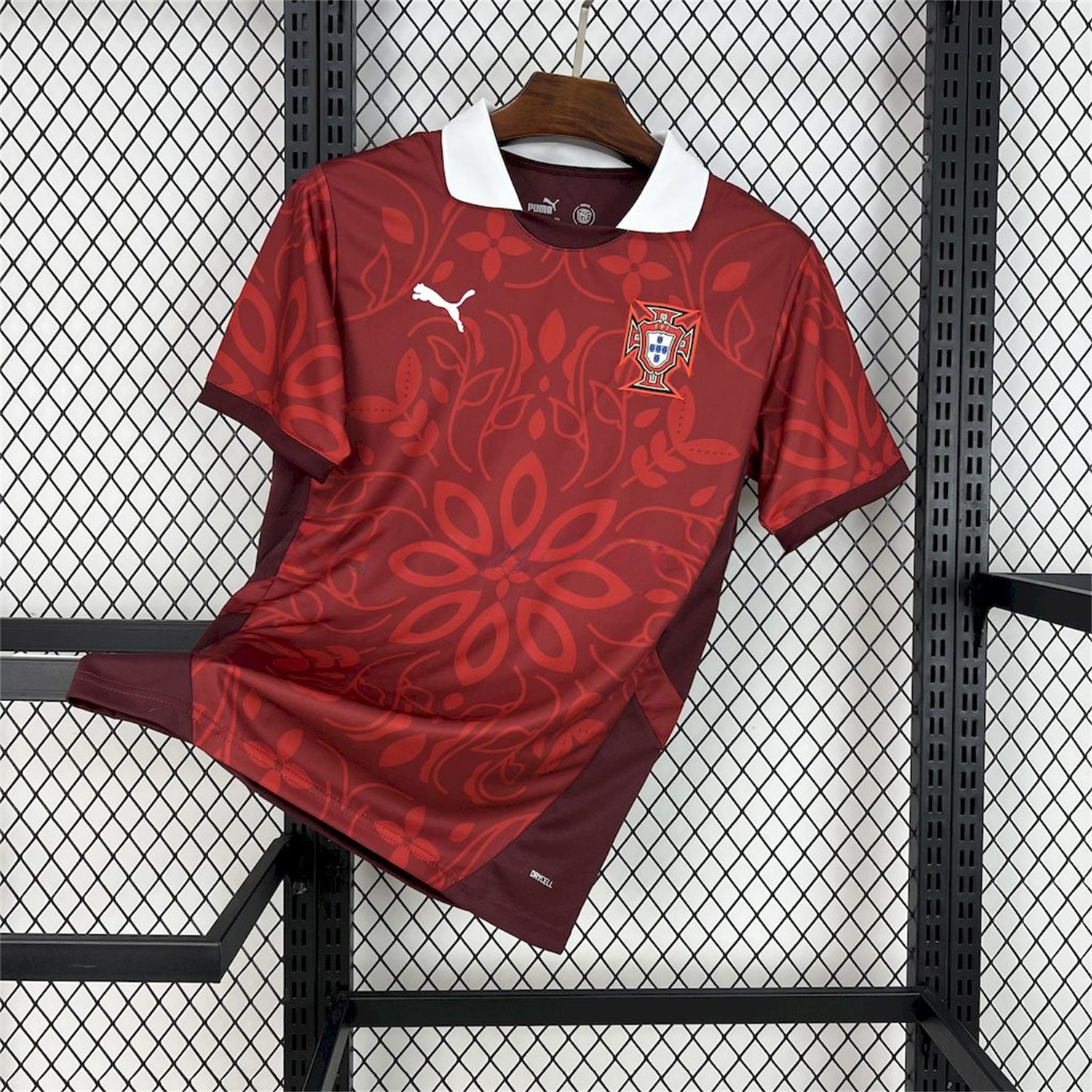 Portugal 2025-26 Red Flower Training Jersey - Fans Version - JerseysGala