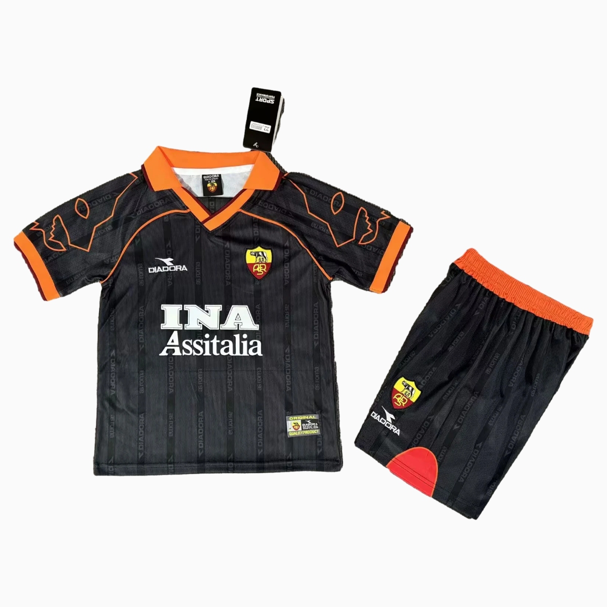 Retro Roma 1999-00 Third Kids Kit - JerseysGala