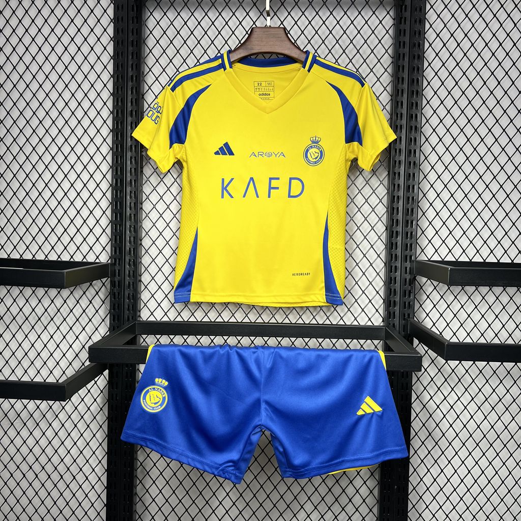 Al Nassr Riyadh Victory 24-25 Home Stadium Kids Kit - JerseysGala