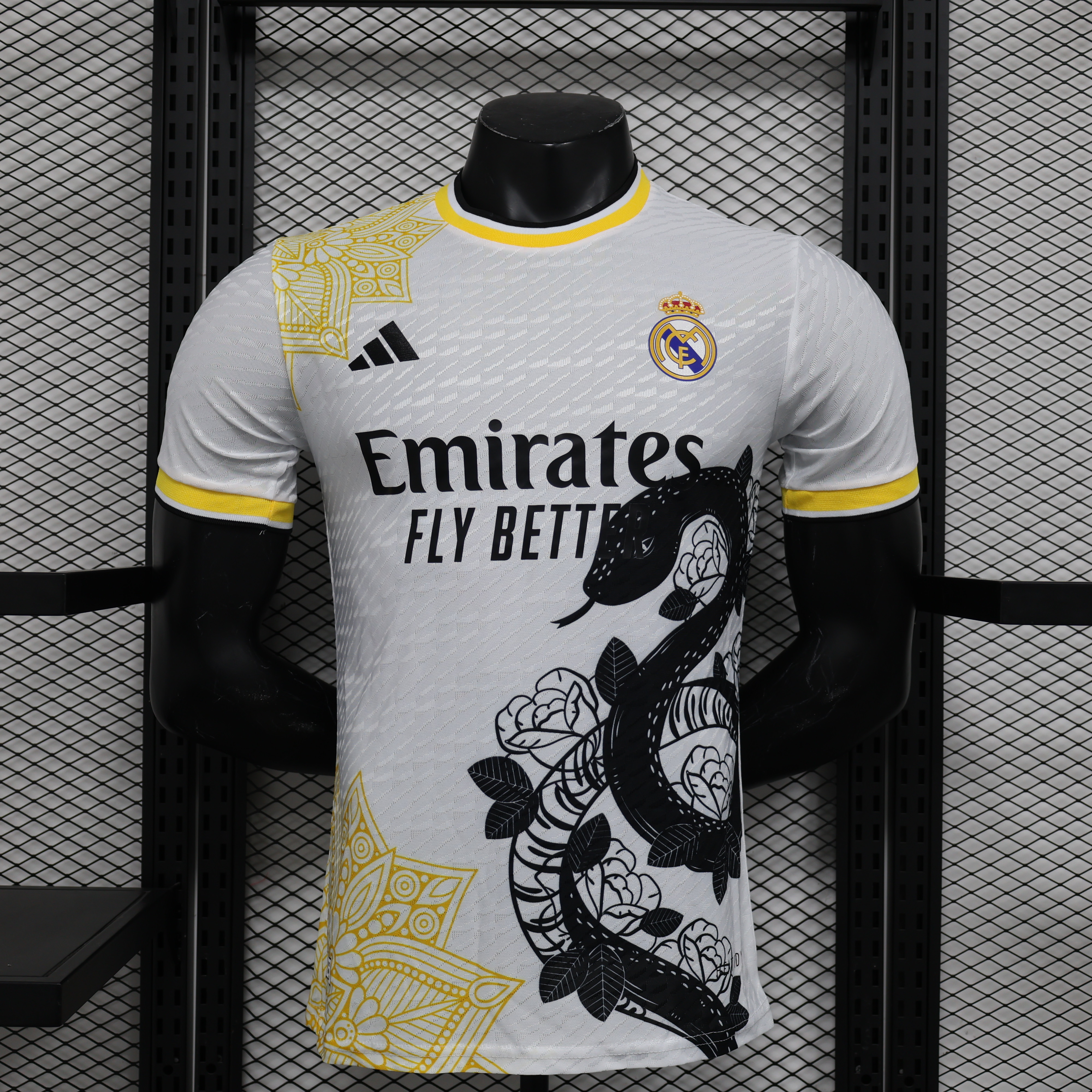 Real Madrid 24-25 Black Snake Special Edition White Jersey - Player Version - JerseysGala