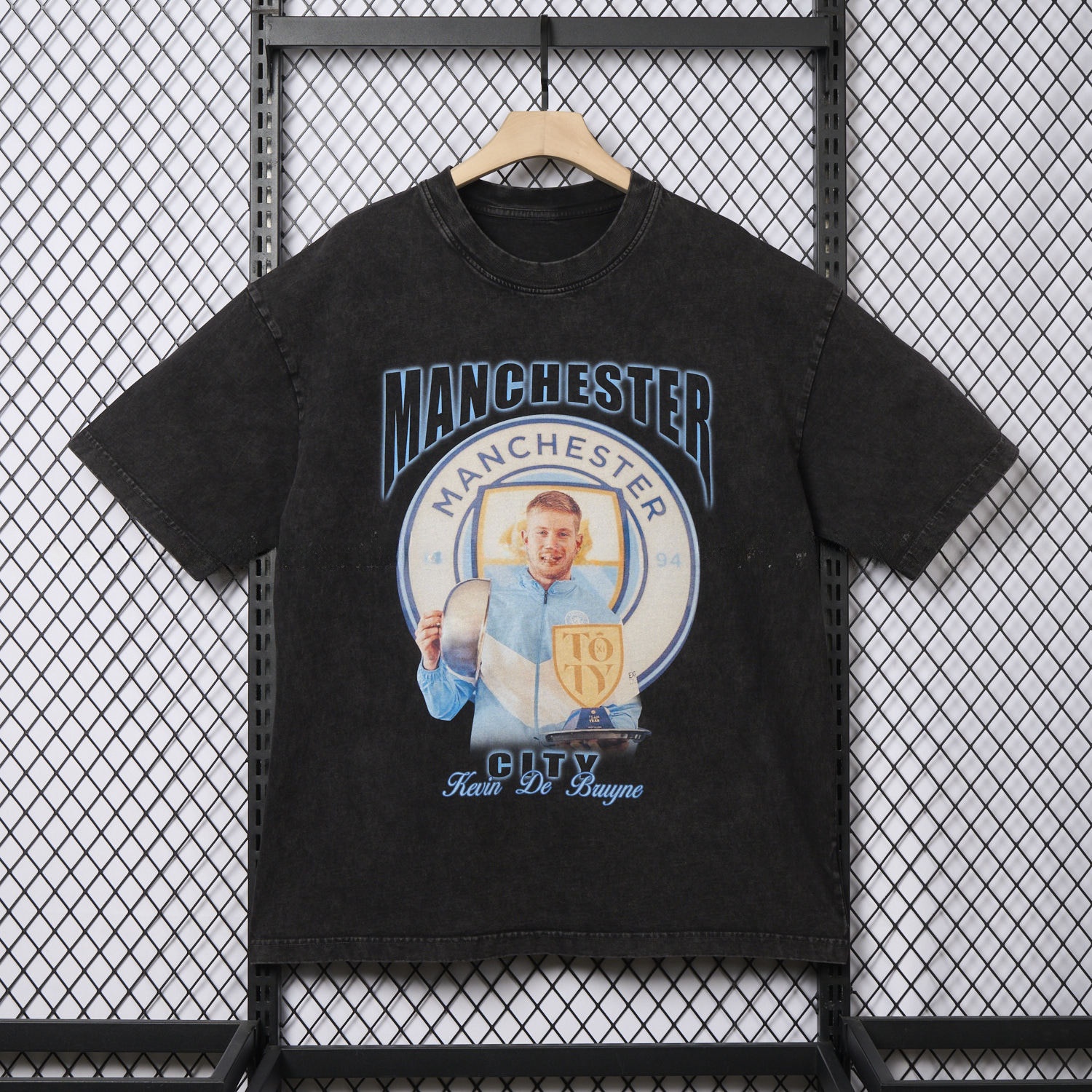 Manchester City Kevin De Bruyne Cooker Oversized Washed T-Shirt - JerseysGala