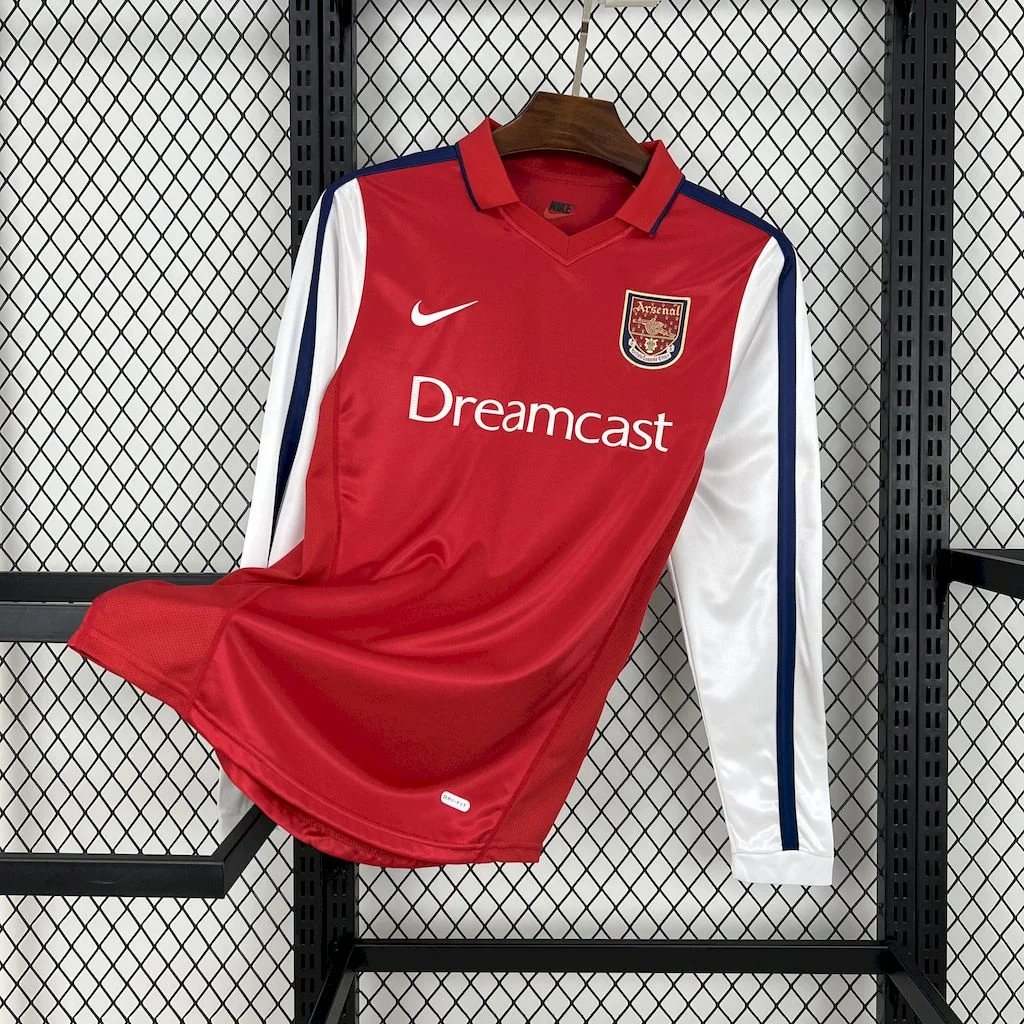 Retro Arsenal 2001-02 Home Long Sleeves Jersey - JerseysGala