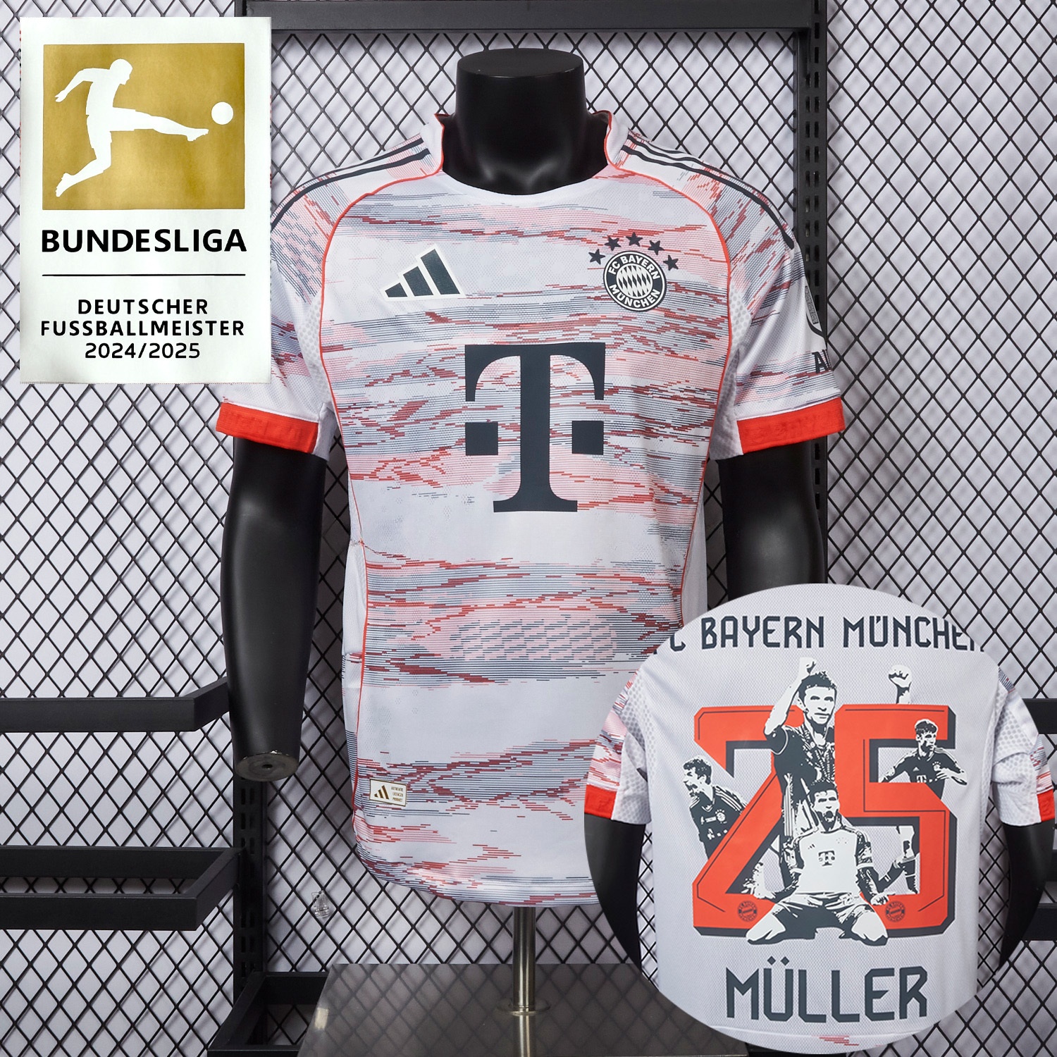 【MÜLLER 25 Pattern】Bayern Munich 25-26 Away Jersey - Player Version - JerseysGala