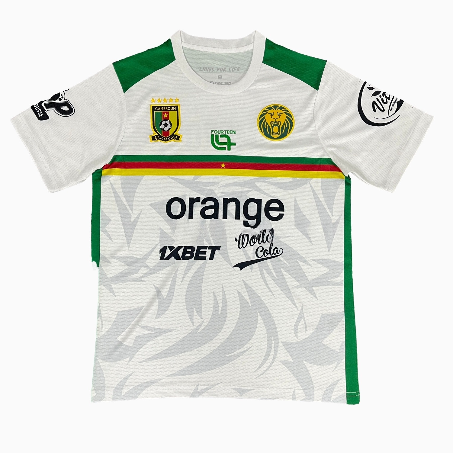 Cameroon 25-26 White Green Training Jersey - Fans Version - JerseysGala