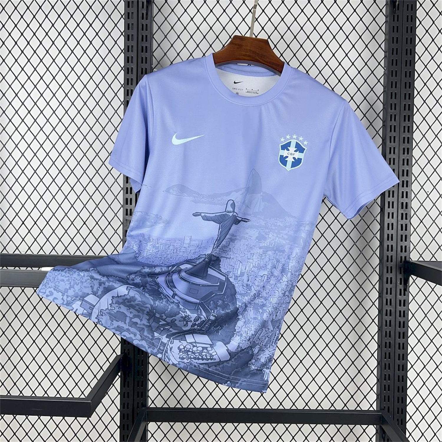 Brazil 25-26 Light Purple Jesus Statue Special Jersey - Fans Version - JerseysGala