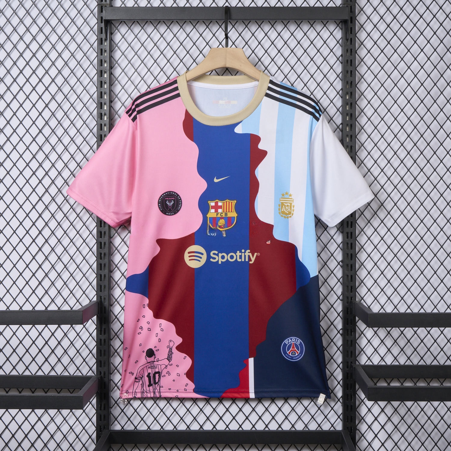 Messi Career Commemorative Jersey - Fans Version - B.A.R.S.A Argentina Paris Saint-Germain PSG INT M.A.M - JerseysGala