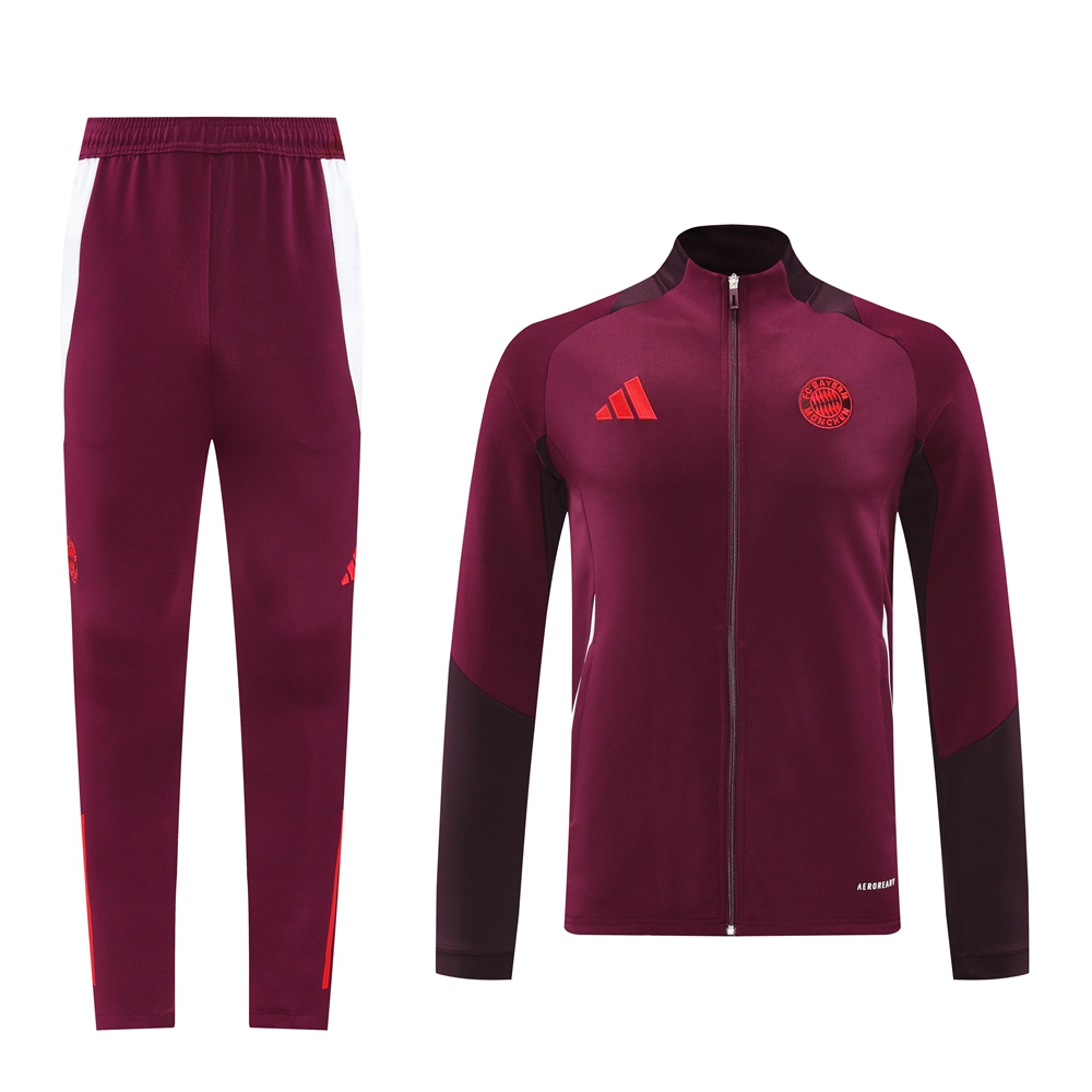 Bayern Munich 24-25 Jacket Training Tracksuit - Claret Red - JerseysGala