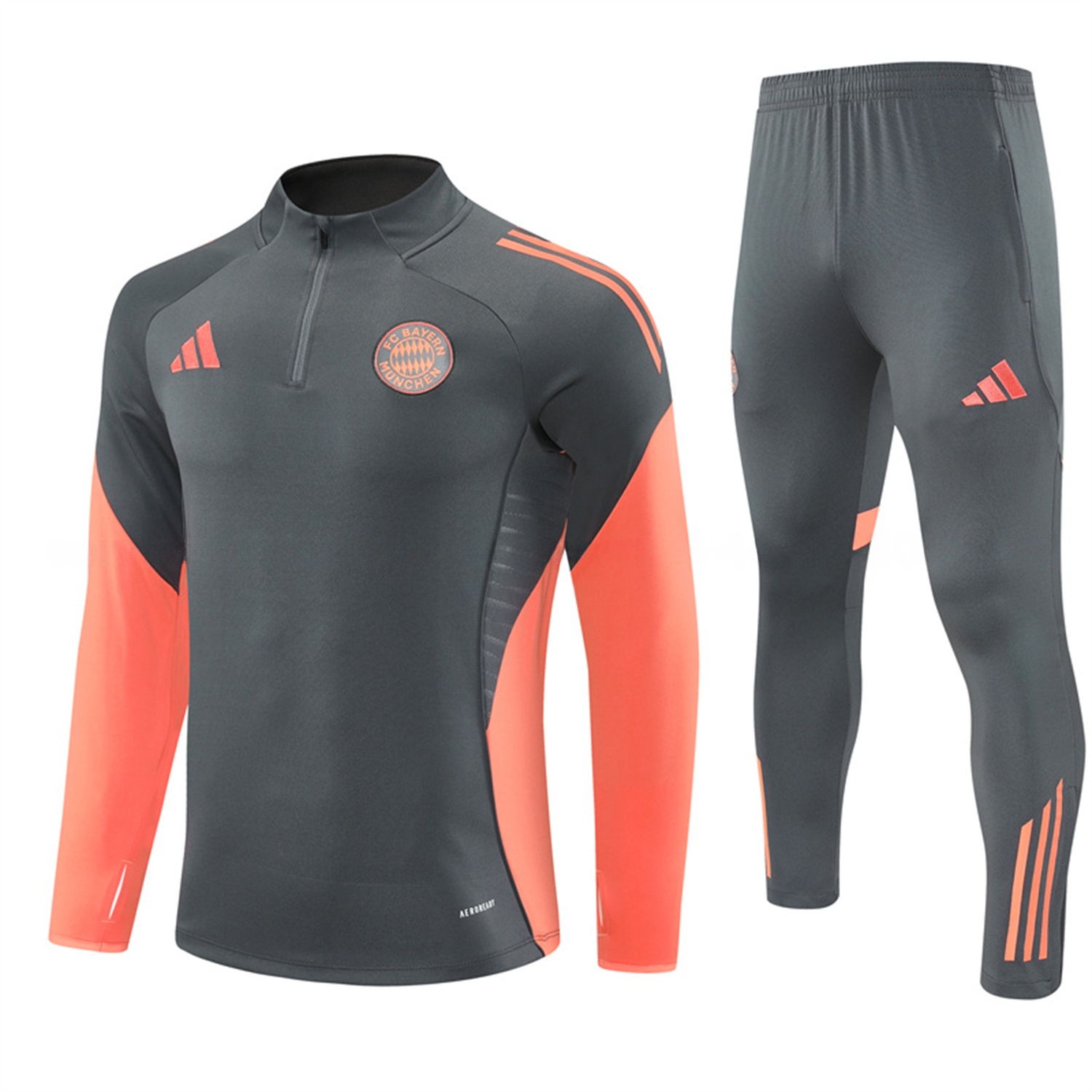 Bayern Munich 25-26 Long Sleeves Training Set - Dark Grey Top & Pants - JerseysGala