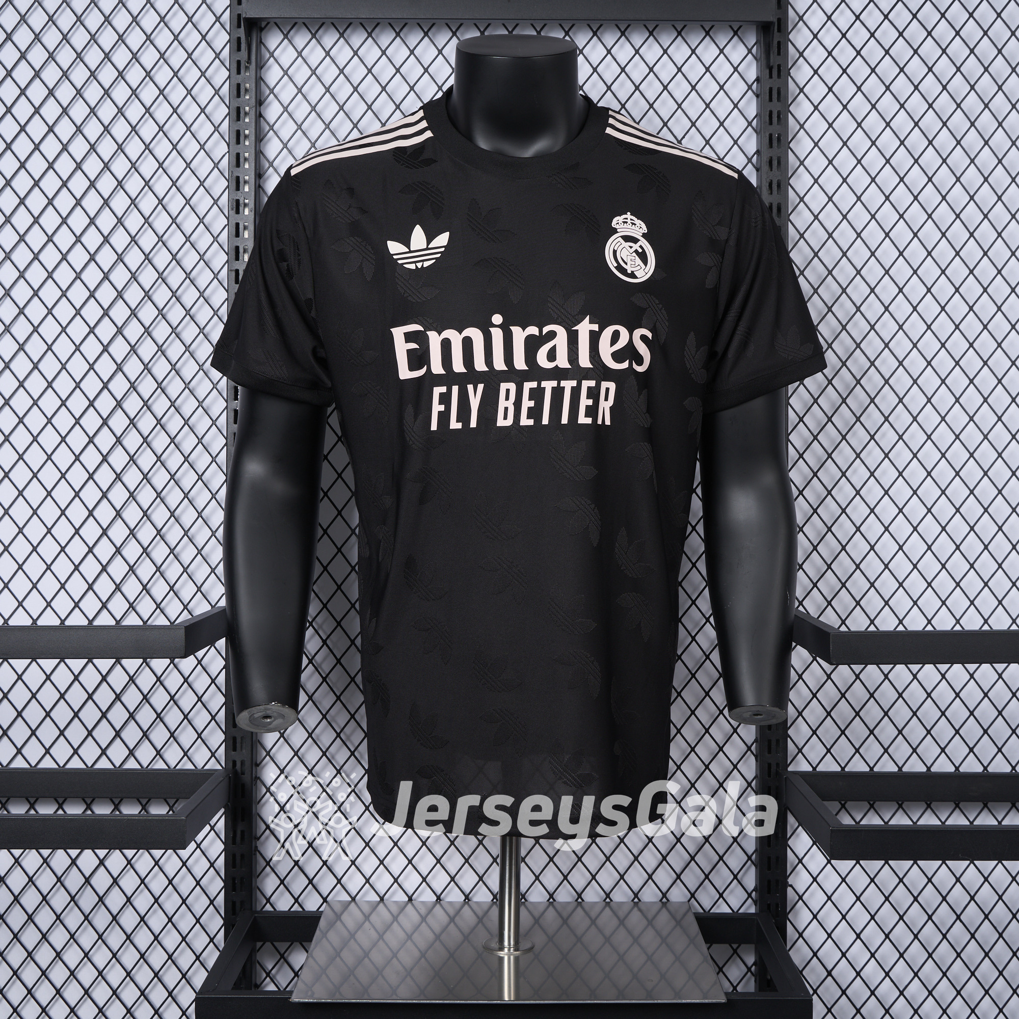 Real Madrid 24-25 Trefoil Black Jersey - Player Version - JerseysGala
