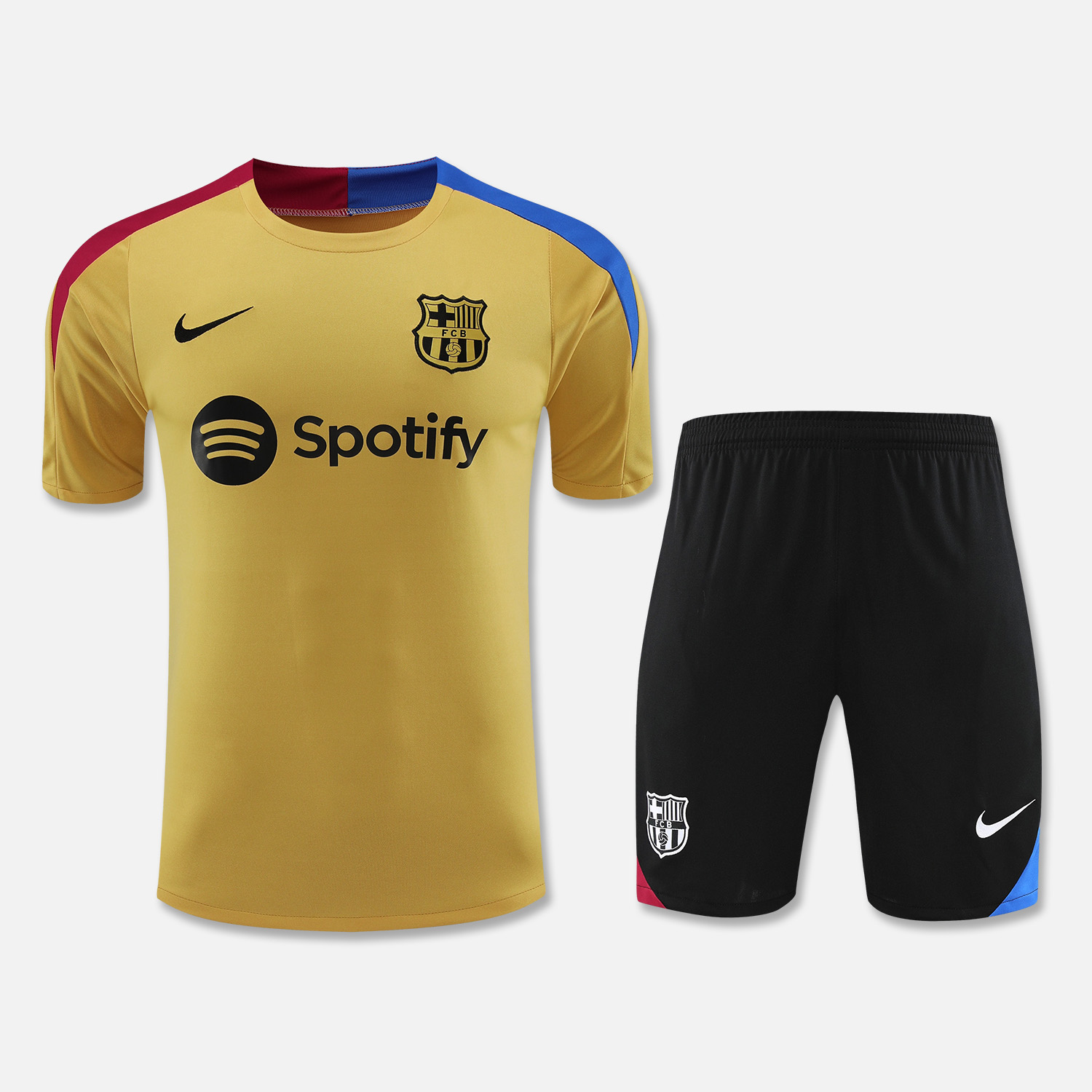 B.A.R.S.A 24-25 Short-Sleeve Training Set - Khaki Top & Black Shorts - JerseysGala
