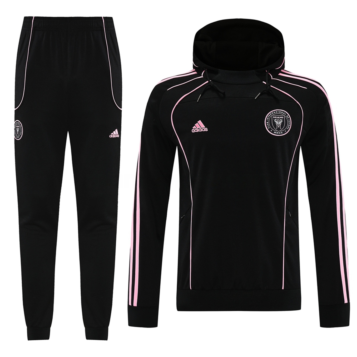 INT M.A.M 25-26 Long Sleeves Training Hoodie Set - Black Hoodie + Pants - JerseysGala