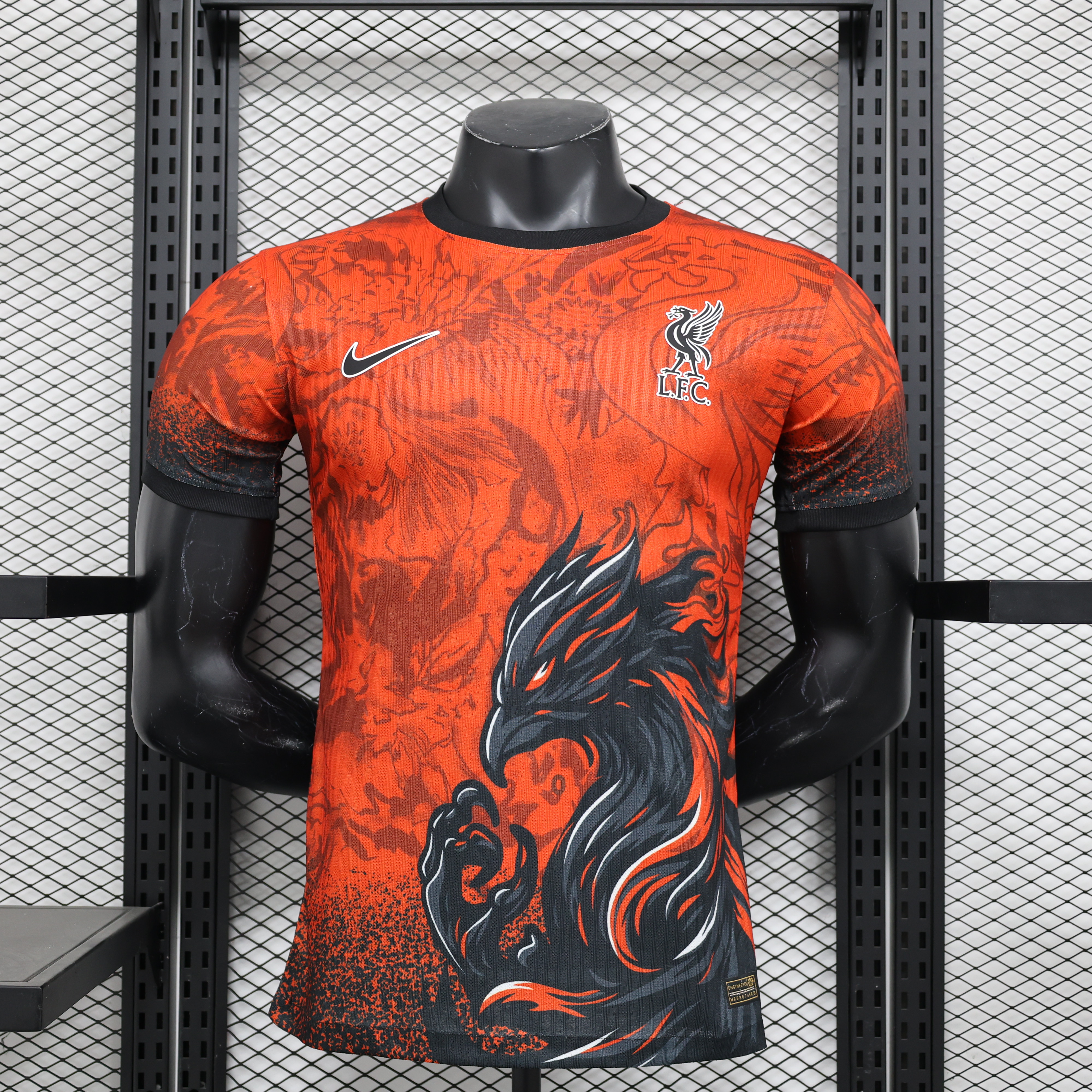 Liver.pool 24-25 Red and Black Liver Bird Jersey - Player Version - JerseysGala