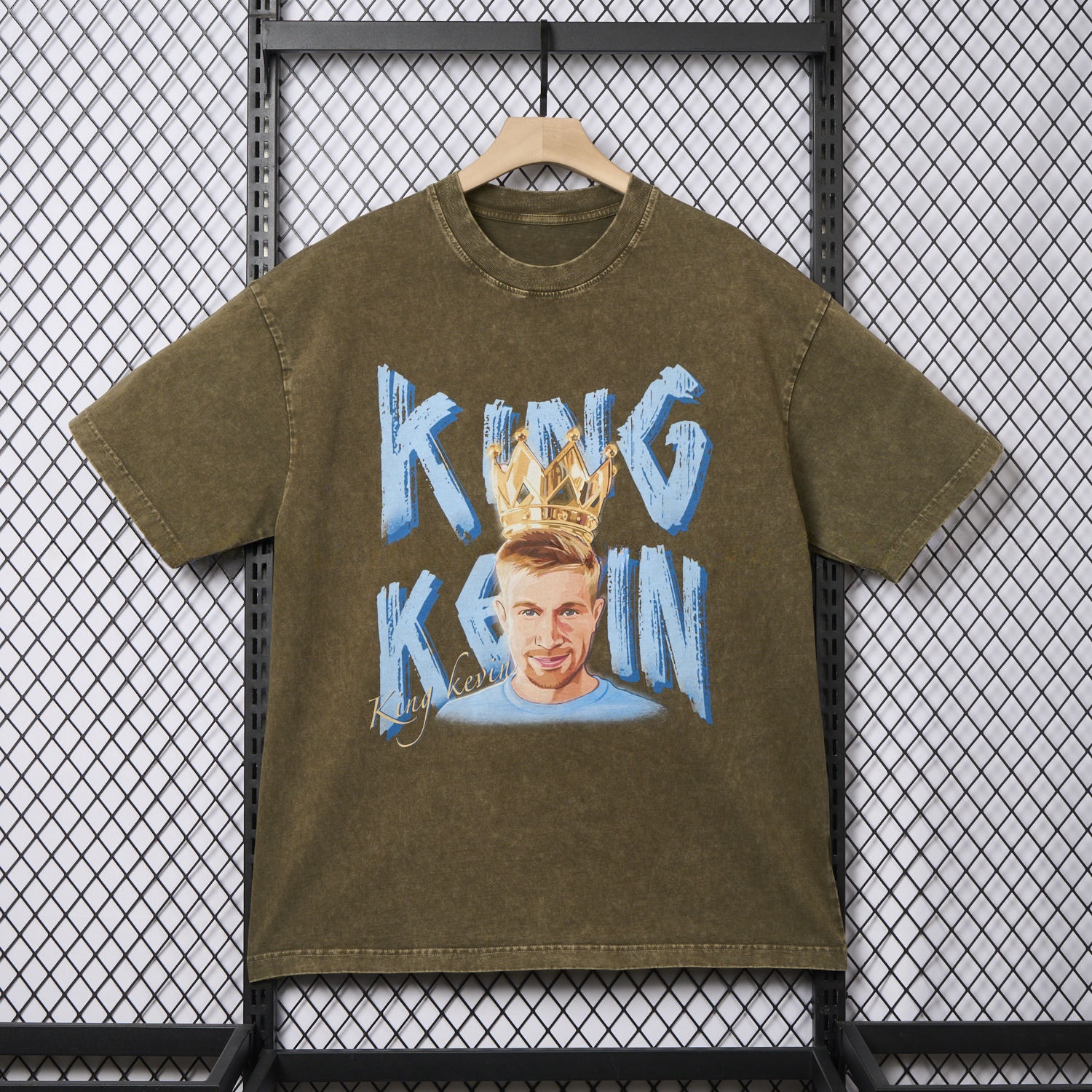 Manchester City Kevin De Bruyne King Oversized Washed T-Shirt - JerseysGala