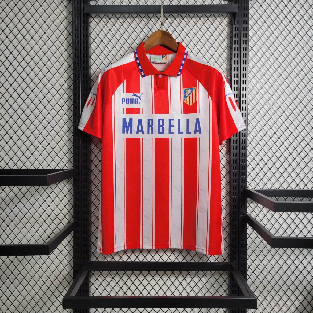 Retro Atletico Madrid 1994-95 Home Stadium Jersey - JerseysGala