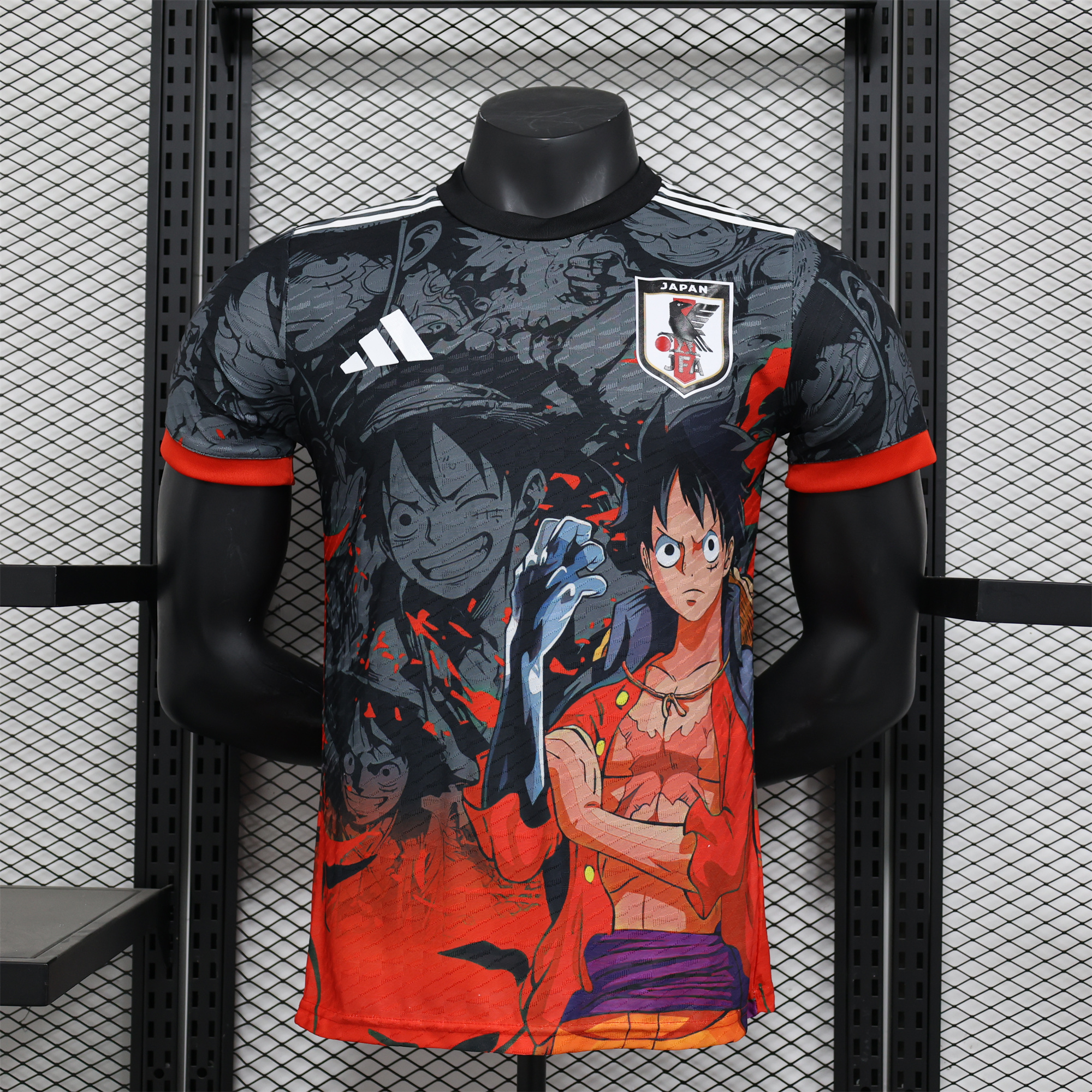 Japan 2024 ONE PIECE Luffy Special Edition Black Jersey - Player Version - JerseysGala