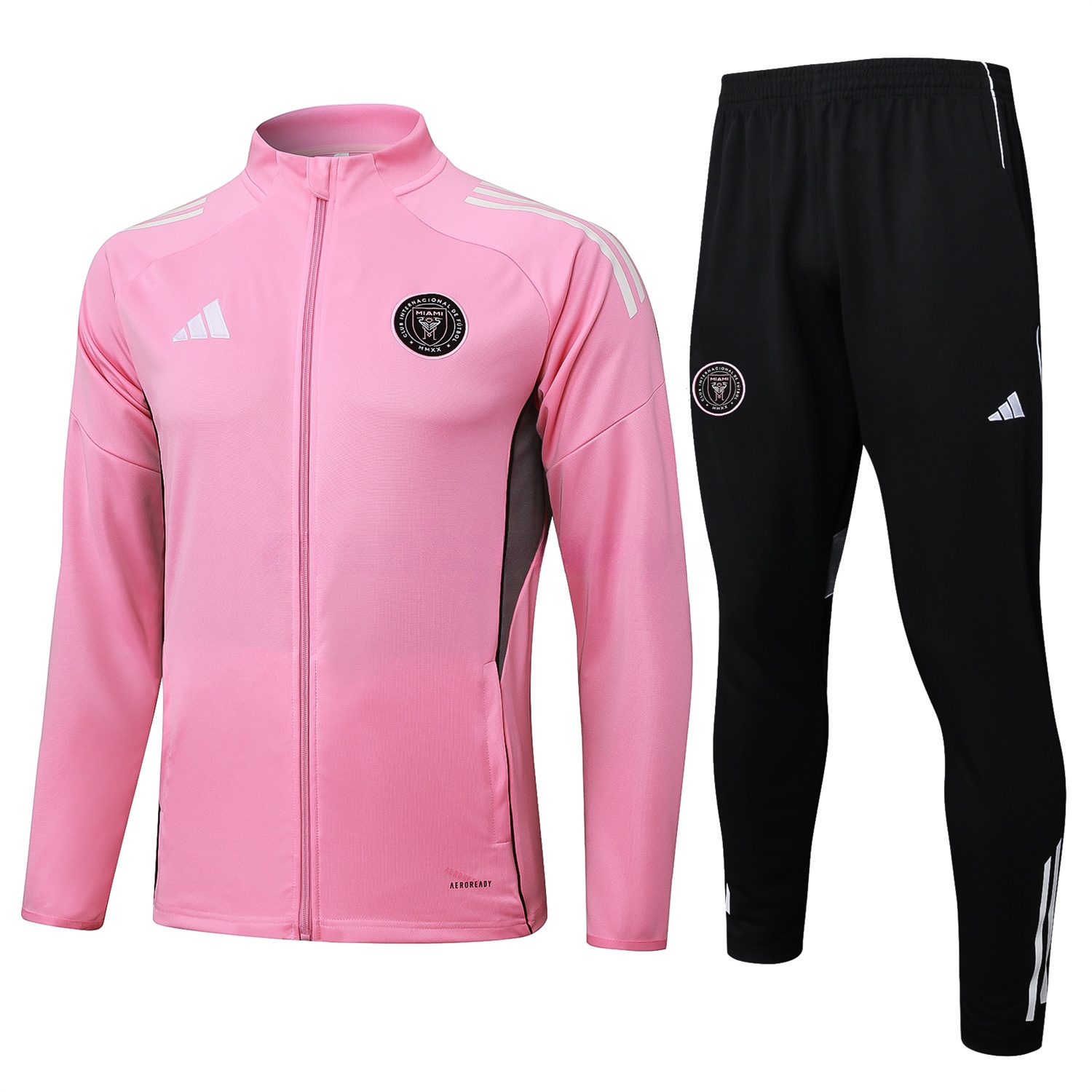 INT M.A.M 25-26 Jacket Training Tracksuit - Pink Top and Black Pants - JerseysGala