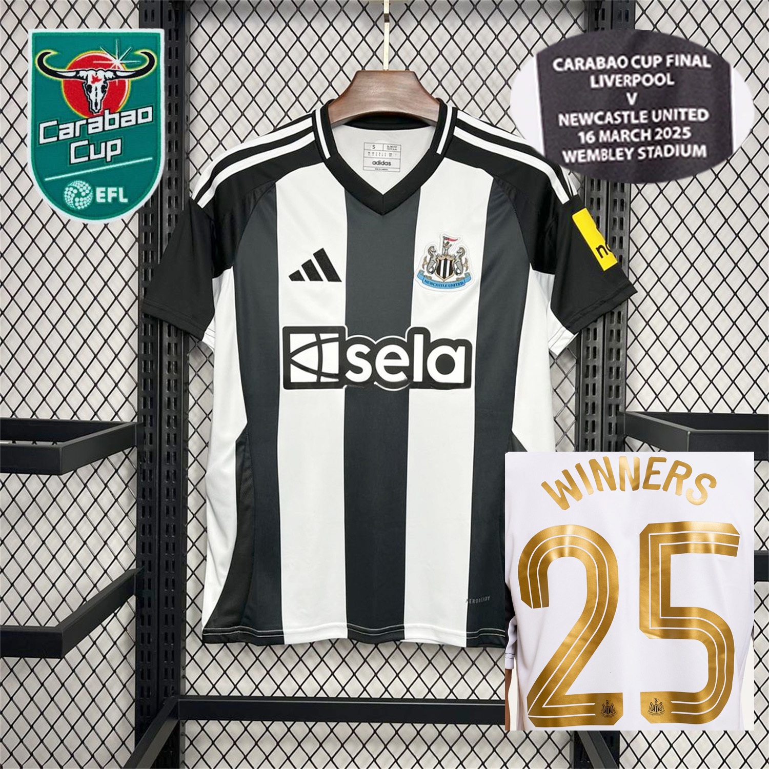 Newcastle United 2025 CARABAO CUP FINAL Home Jersey - Fans Version - JerseysGala