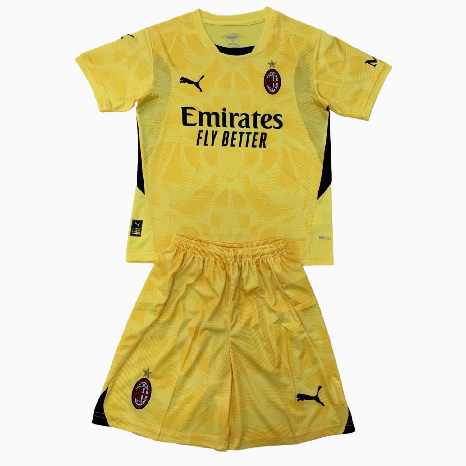 AC Milan 24-25 Yellow Goalkeeper Kids Kit - JerseysGala