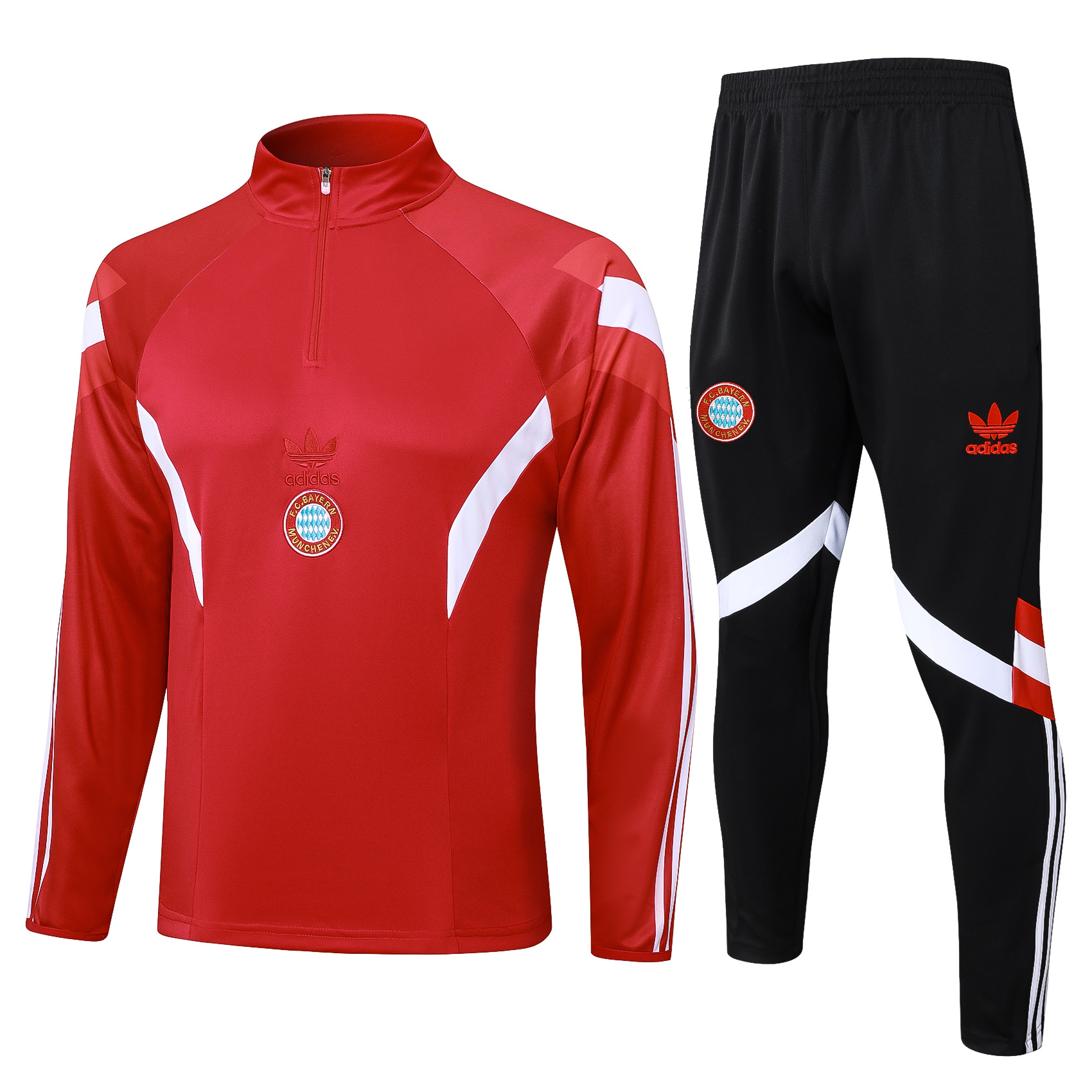 Bayern Munich 24-25 Originals LFSTLR Long Sleeve Training Set - Red - JerseysGala